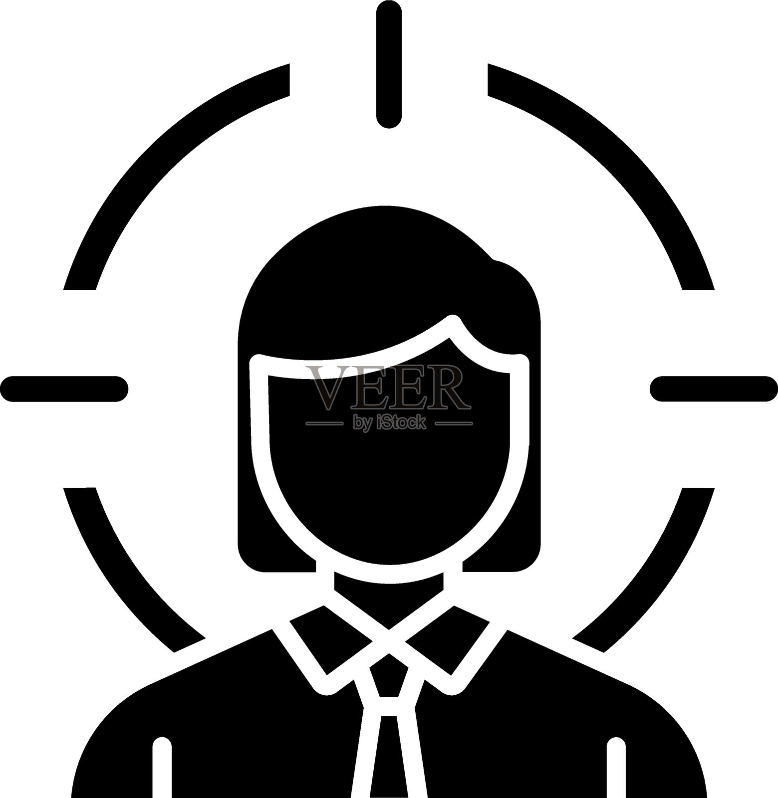 女性猎头图标样式插画图片素材