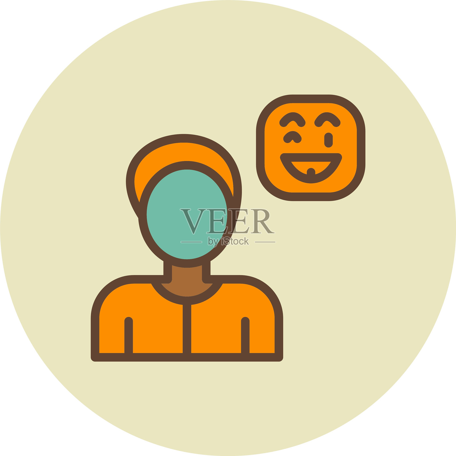 快乐的图标插画图片素材