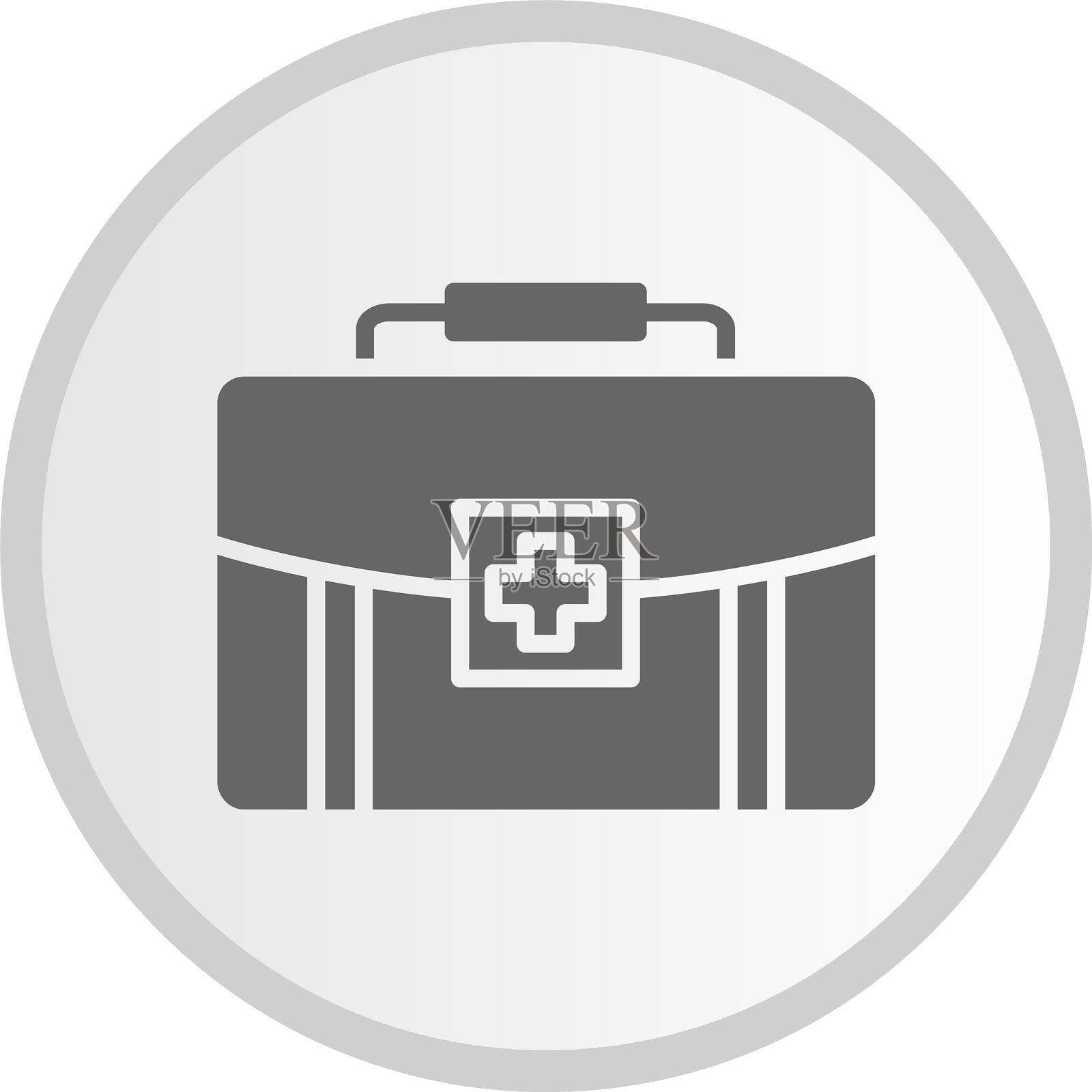 医疗符号圆形灰色图标插画图片素材