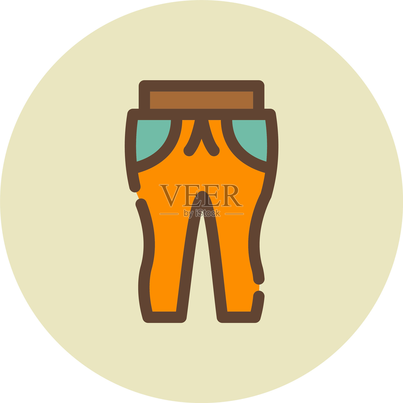 运动裤图标插画图片素材