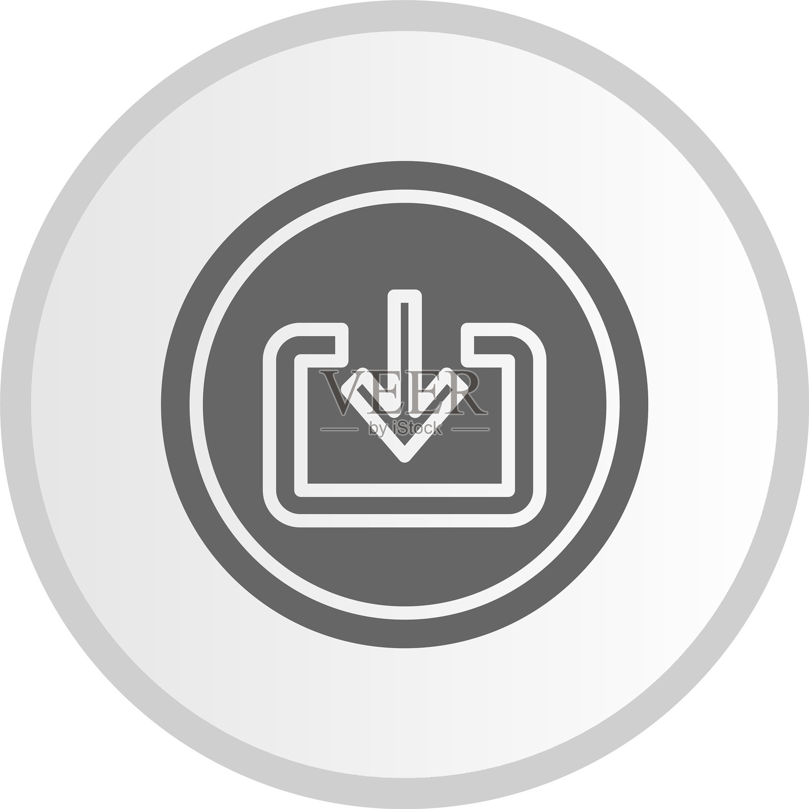 下载箭头图标圆形灰色图标插画图片素材