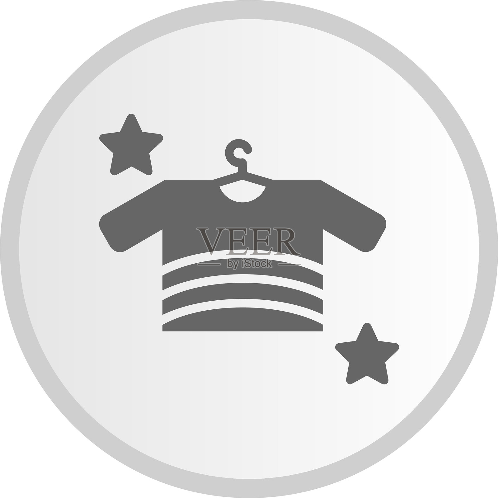 干洗图标圆形灰色图标插画图片素材