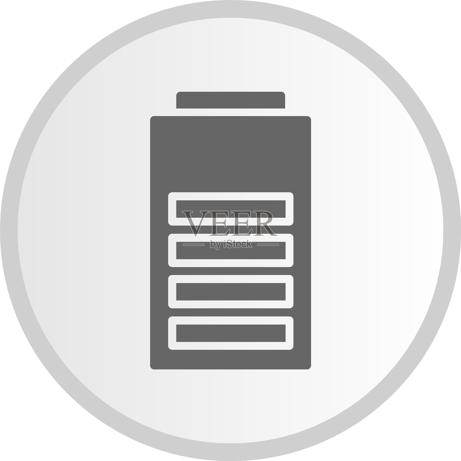 电池图标圆形灰色图案插画图片素材