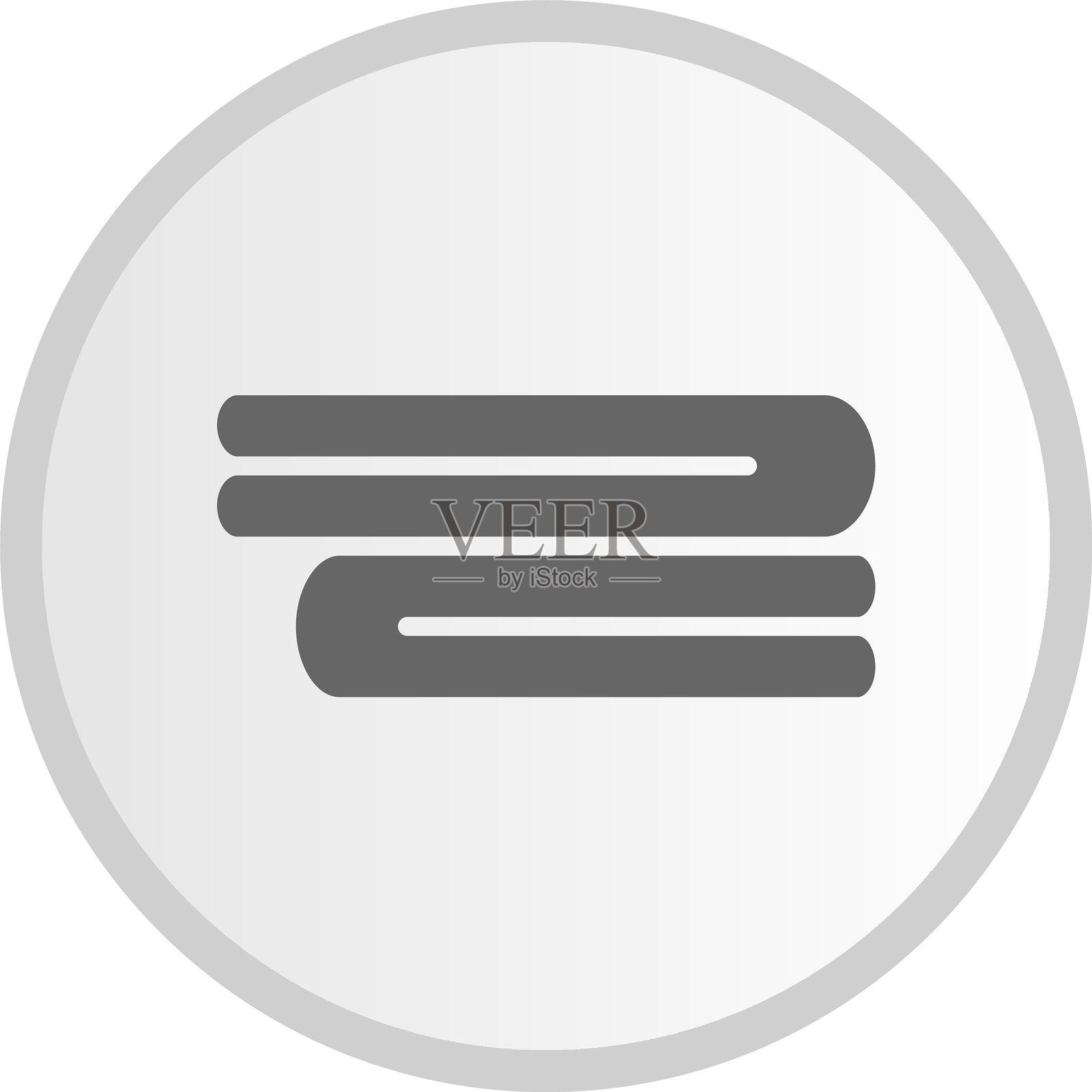 毛巾图标圆形灰色图标插画图片素材