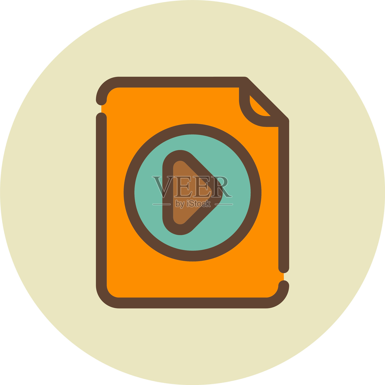 视频文件图标插画图片素材