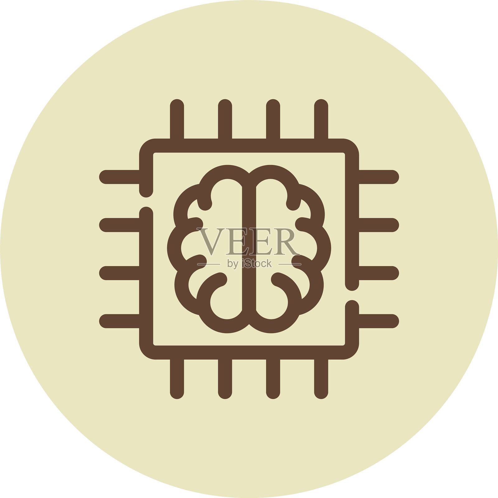 超级大脑图标插画图片素材