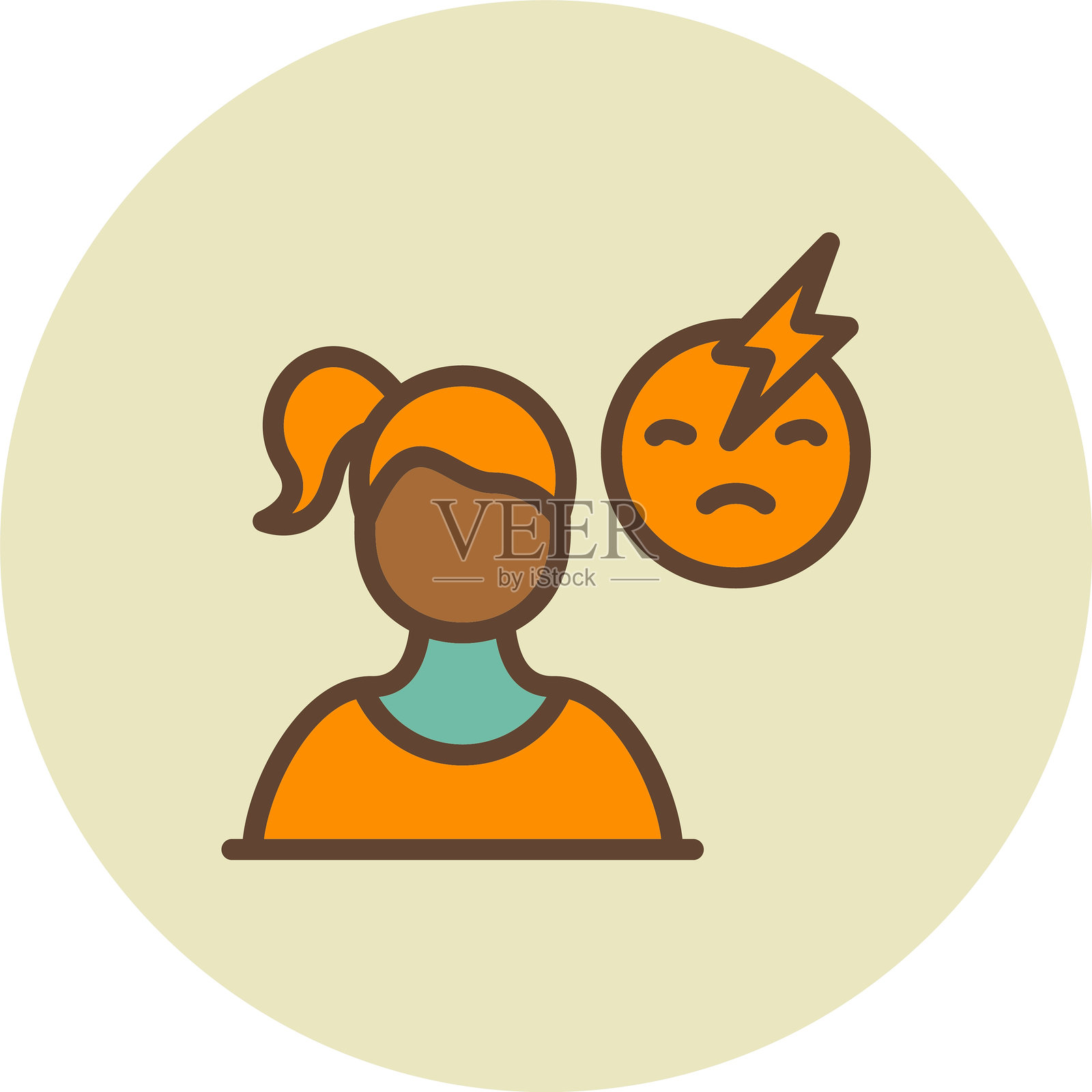 情感虐待图标插画图片素材