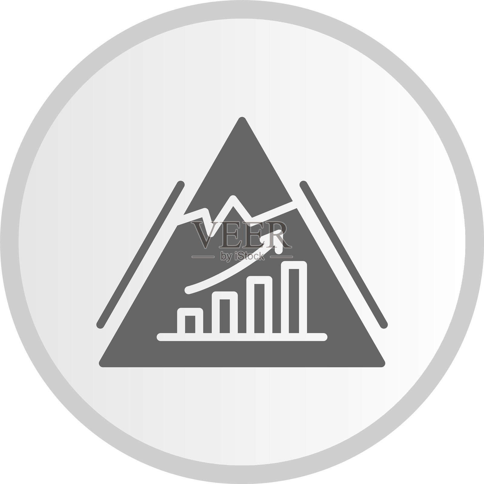 挣扎图形圆形灰色图标插画图片素材