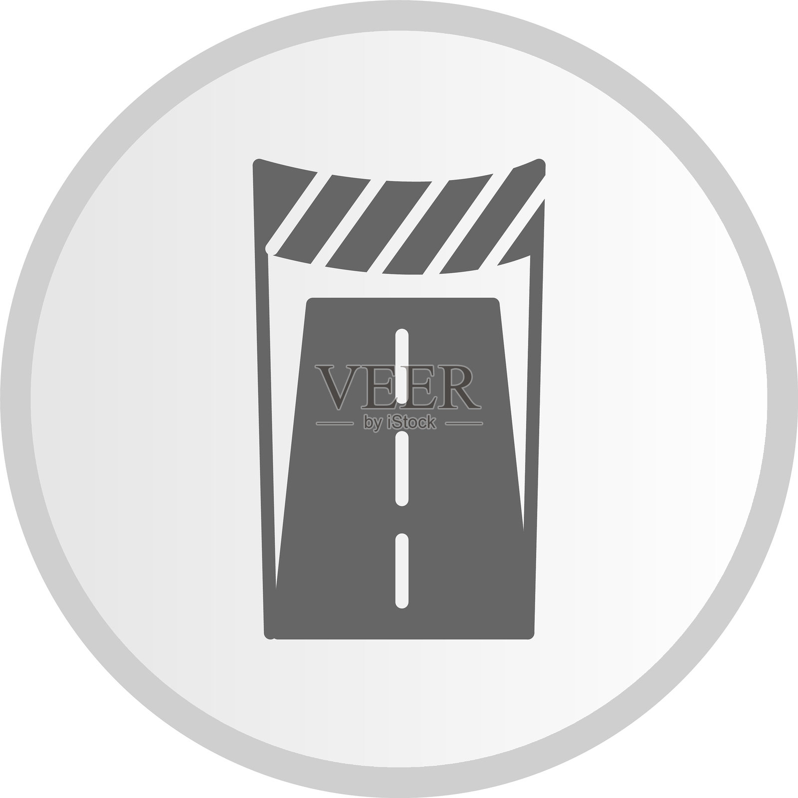 终点线图标灰色圆形插画图片素材