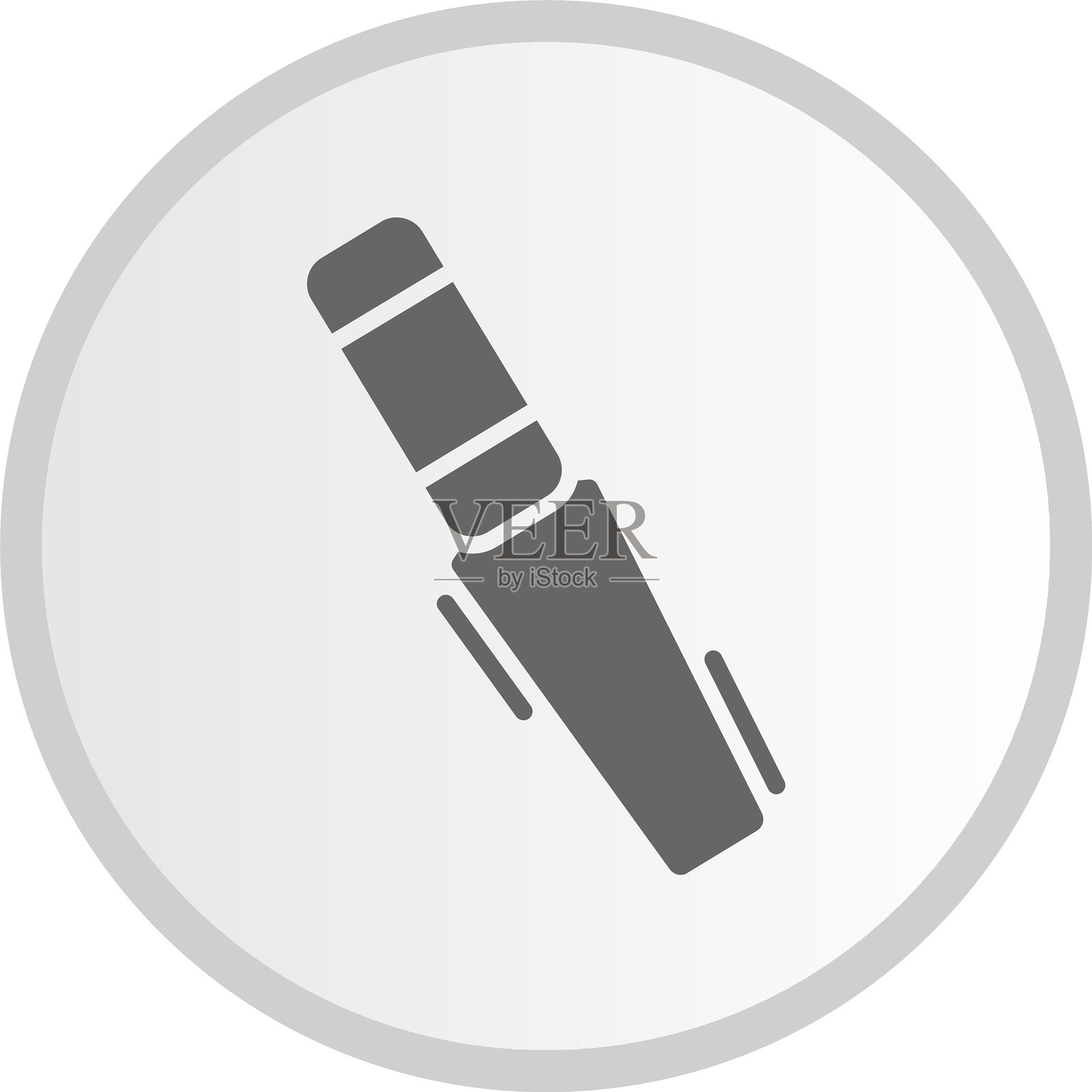 凿子图形圆形灰色图标插画图片素材