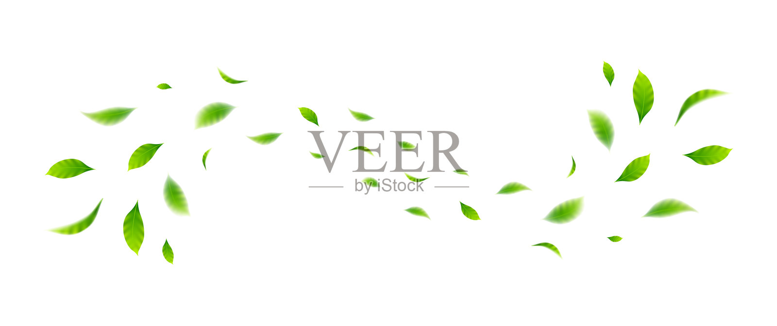 飞舞的叶子设计，适合用作设计元素插画图片素材