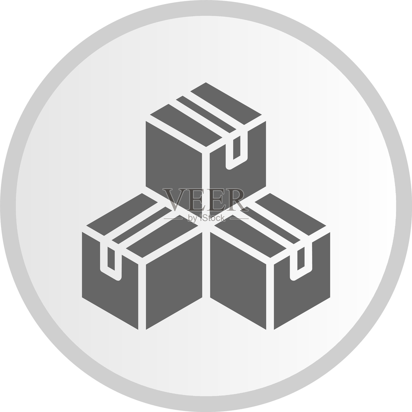 产品图标：灰色圆形符号插画图片素材