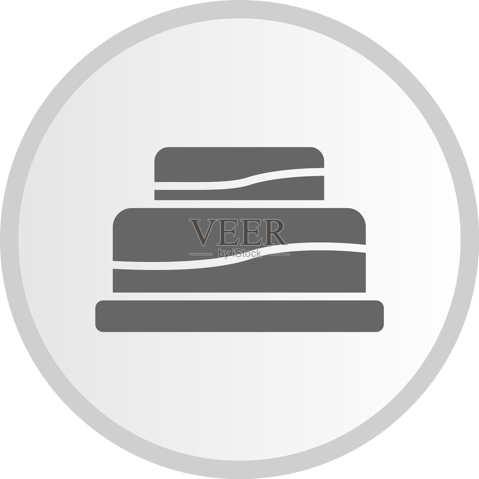 婚礼蛋糕图标圆形灰色图案插画图片素材