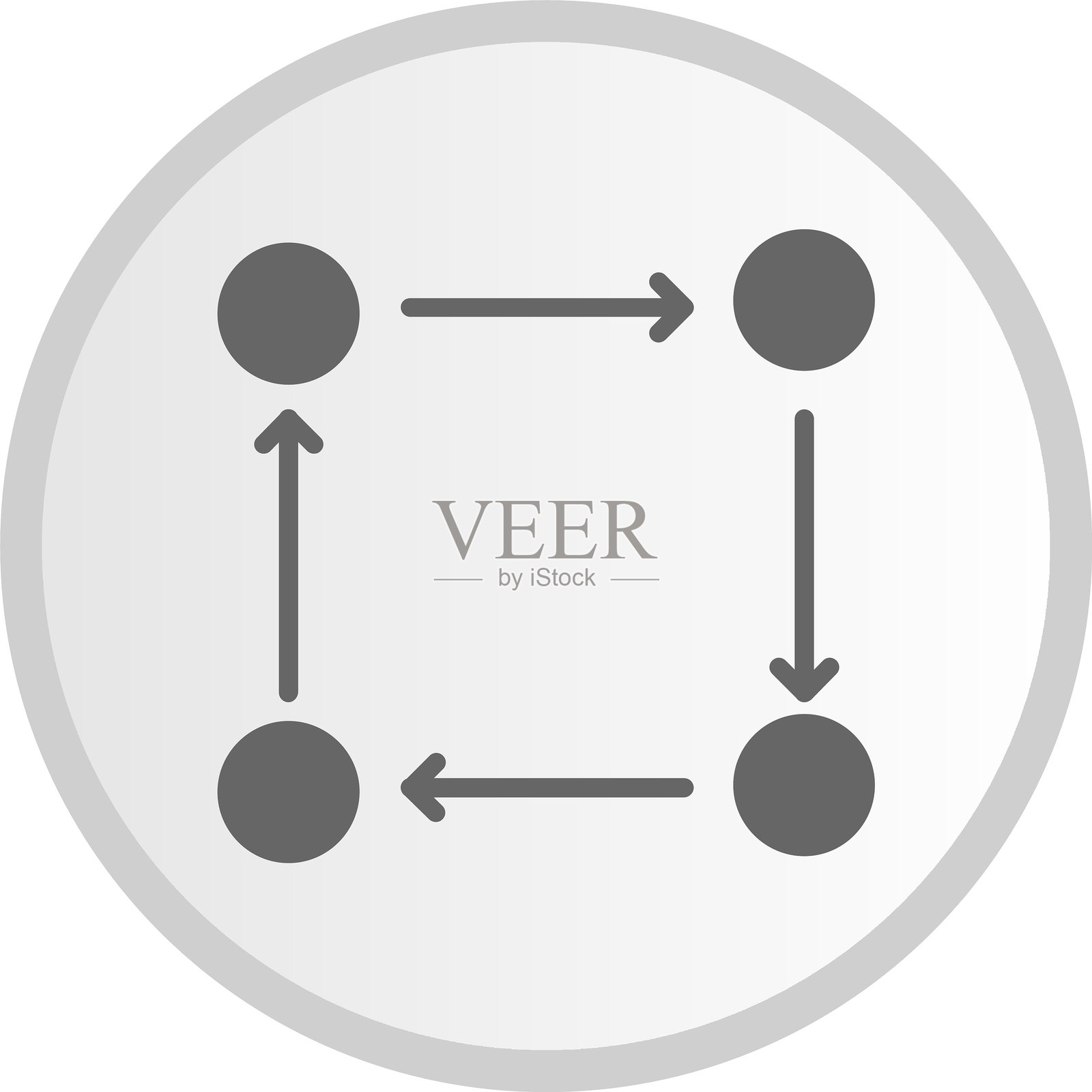适应周期图标灰色圆圈插画图片素材
