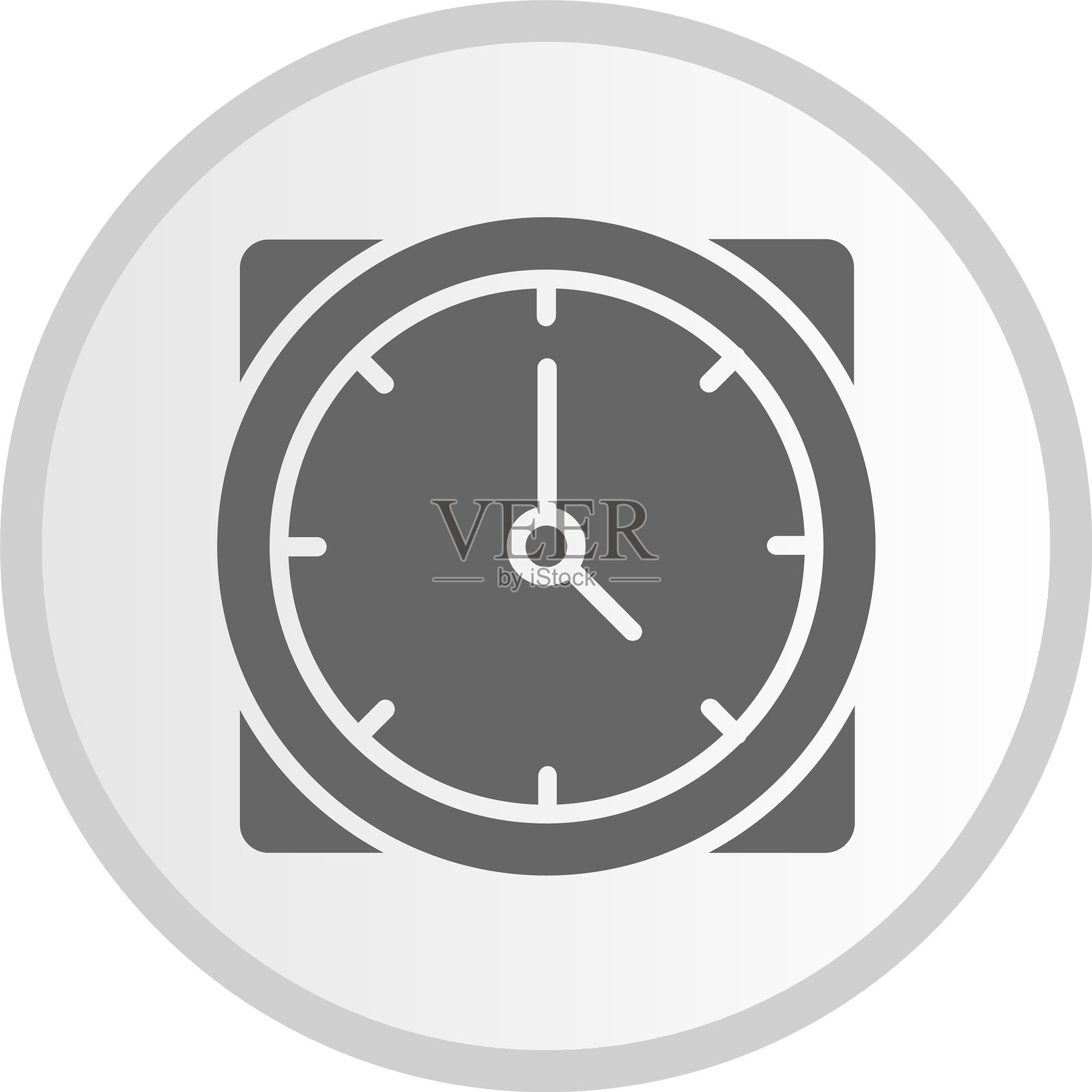 超时图标灰色圆形插画图片素材