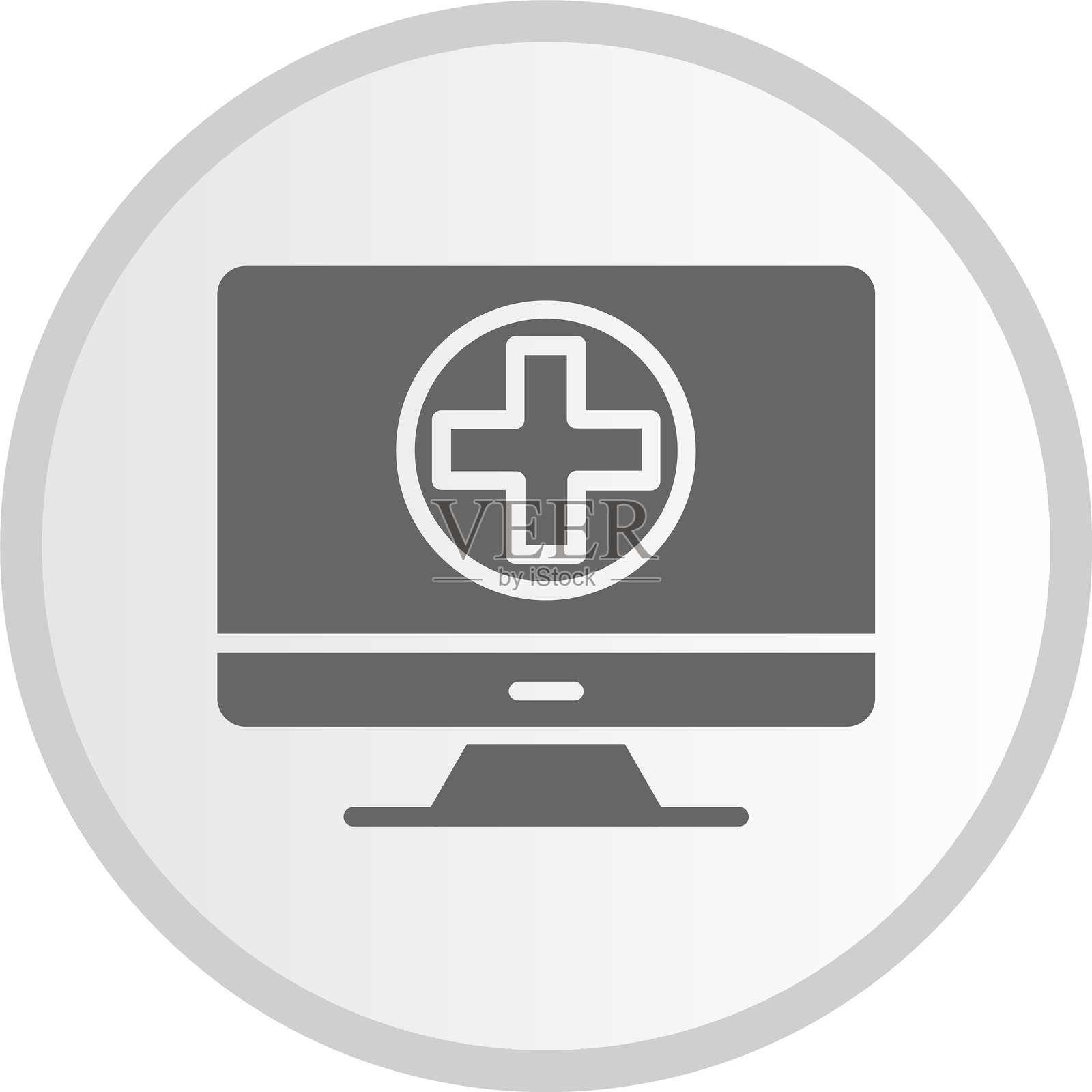 紧急服务图标圆形灰色图标插画图片素材