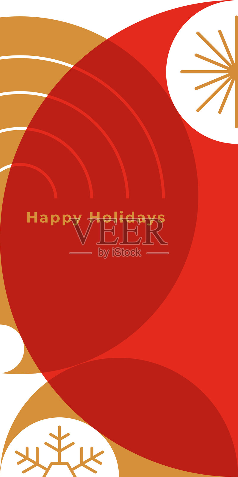 现代几何背景的圣诞节贺卡。插画图片素材