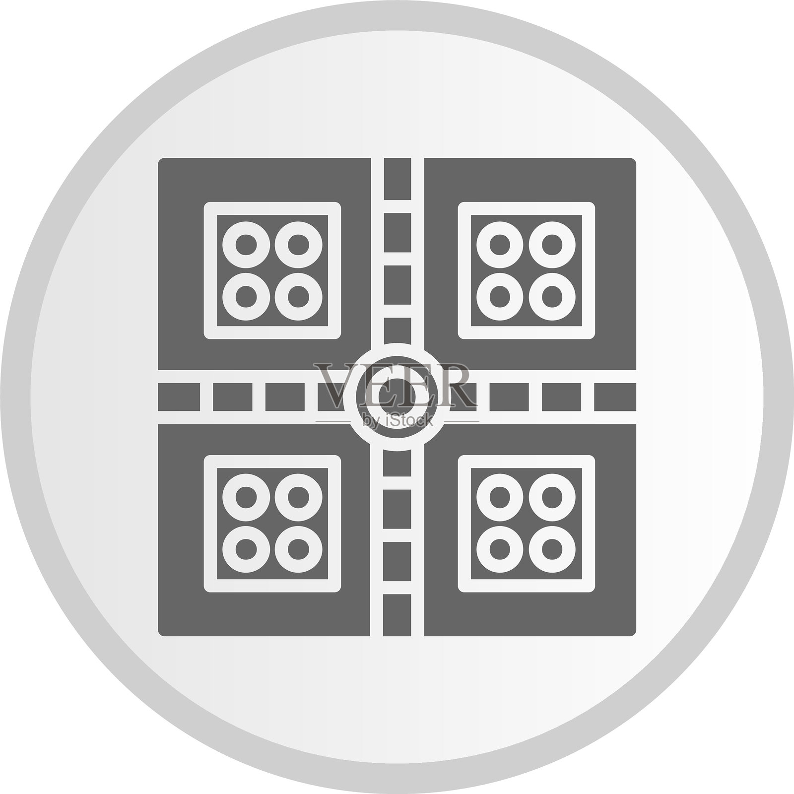 灰色的飞行棋图标圆形插画图片素材