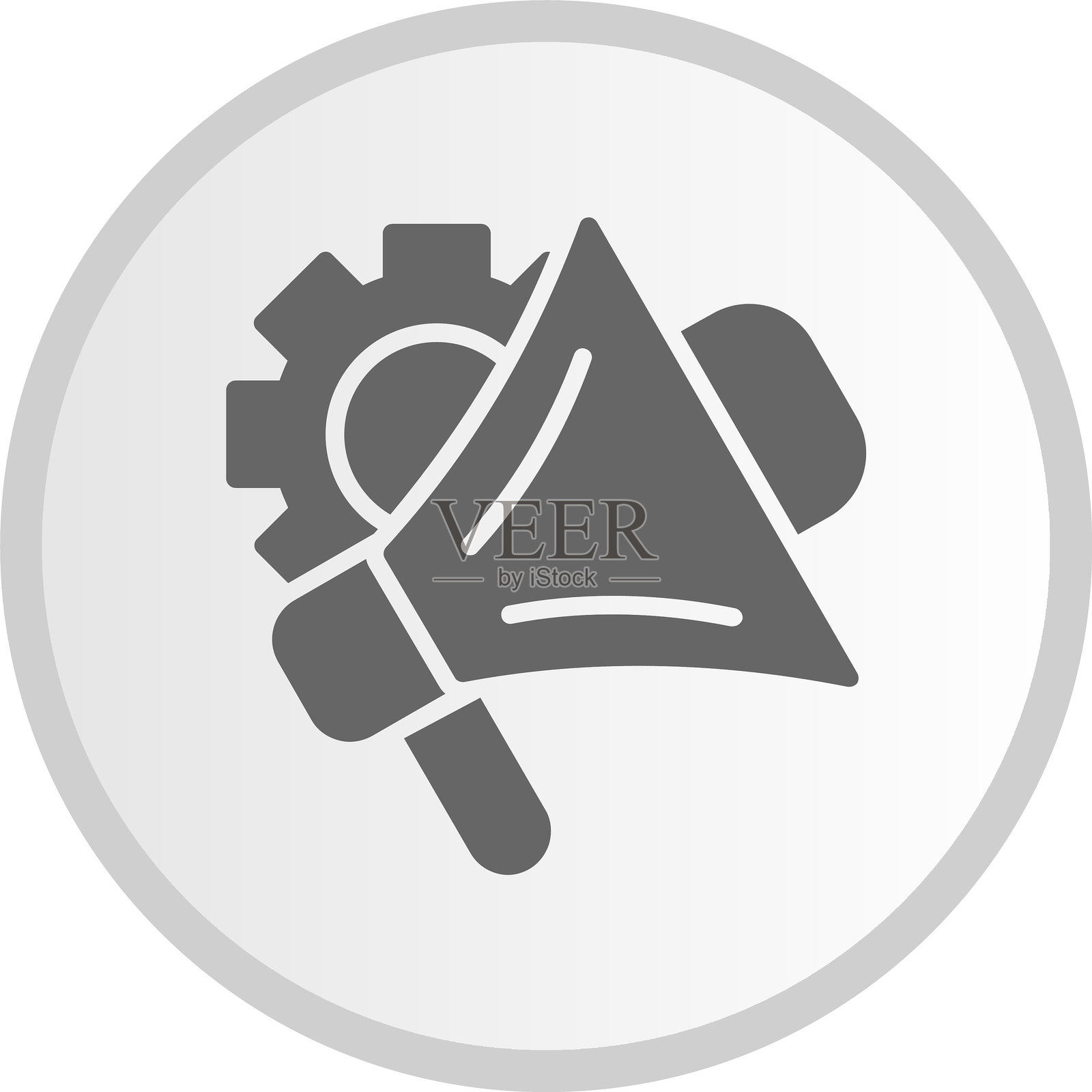 市场图标圆形灰色图标插画图片素材