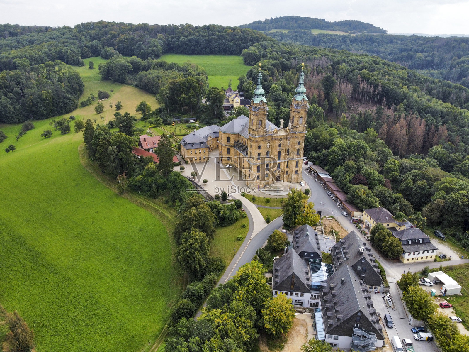 圣十四救助者大教堂的鸟瞰图照片摄影图片