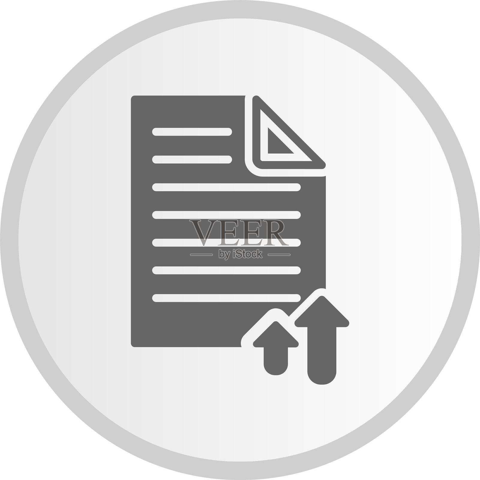 简历图标 - 灰色圆形插画图片素材