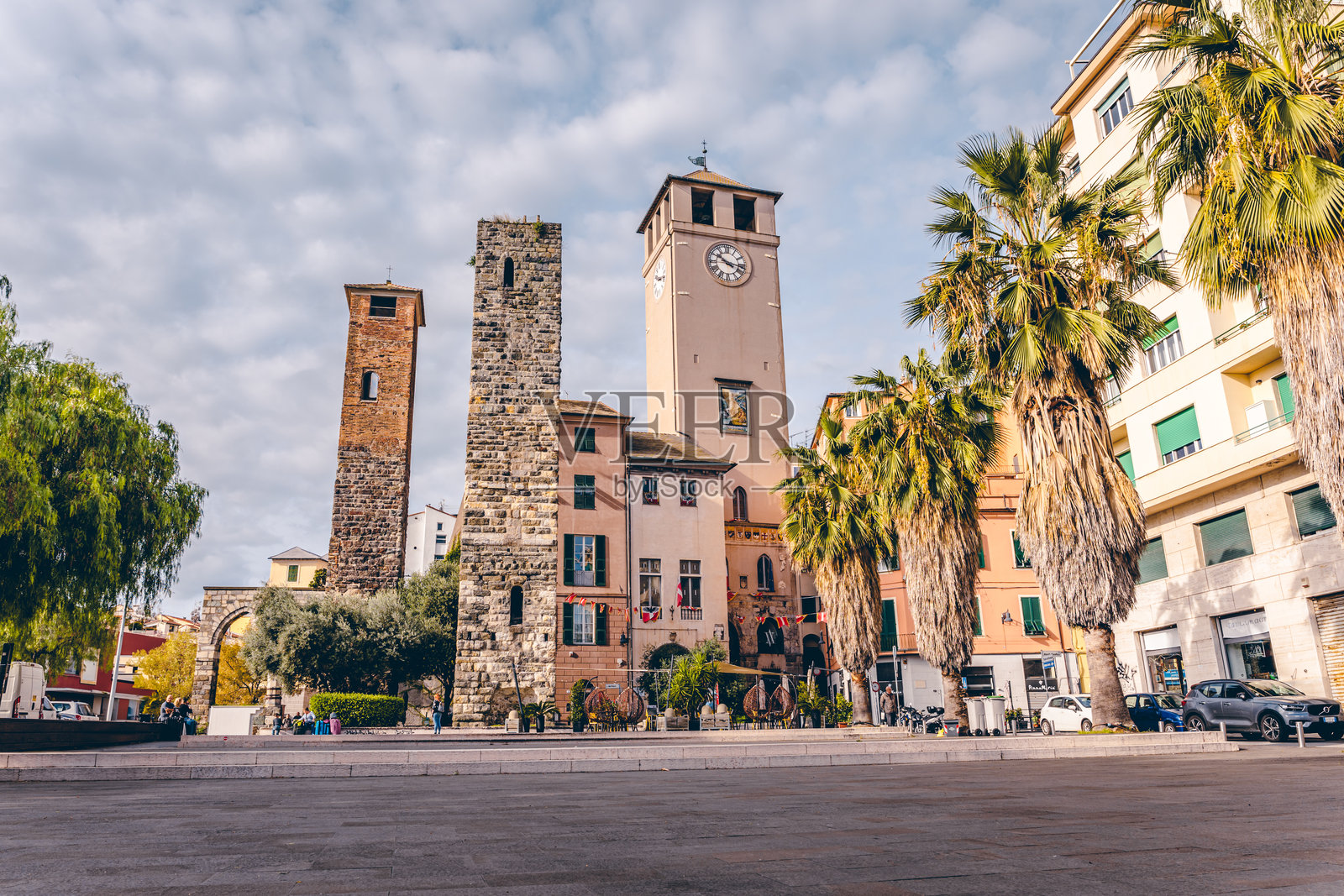 意大利萨沃纳旅游小镇的发现照片摄影图片