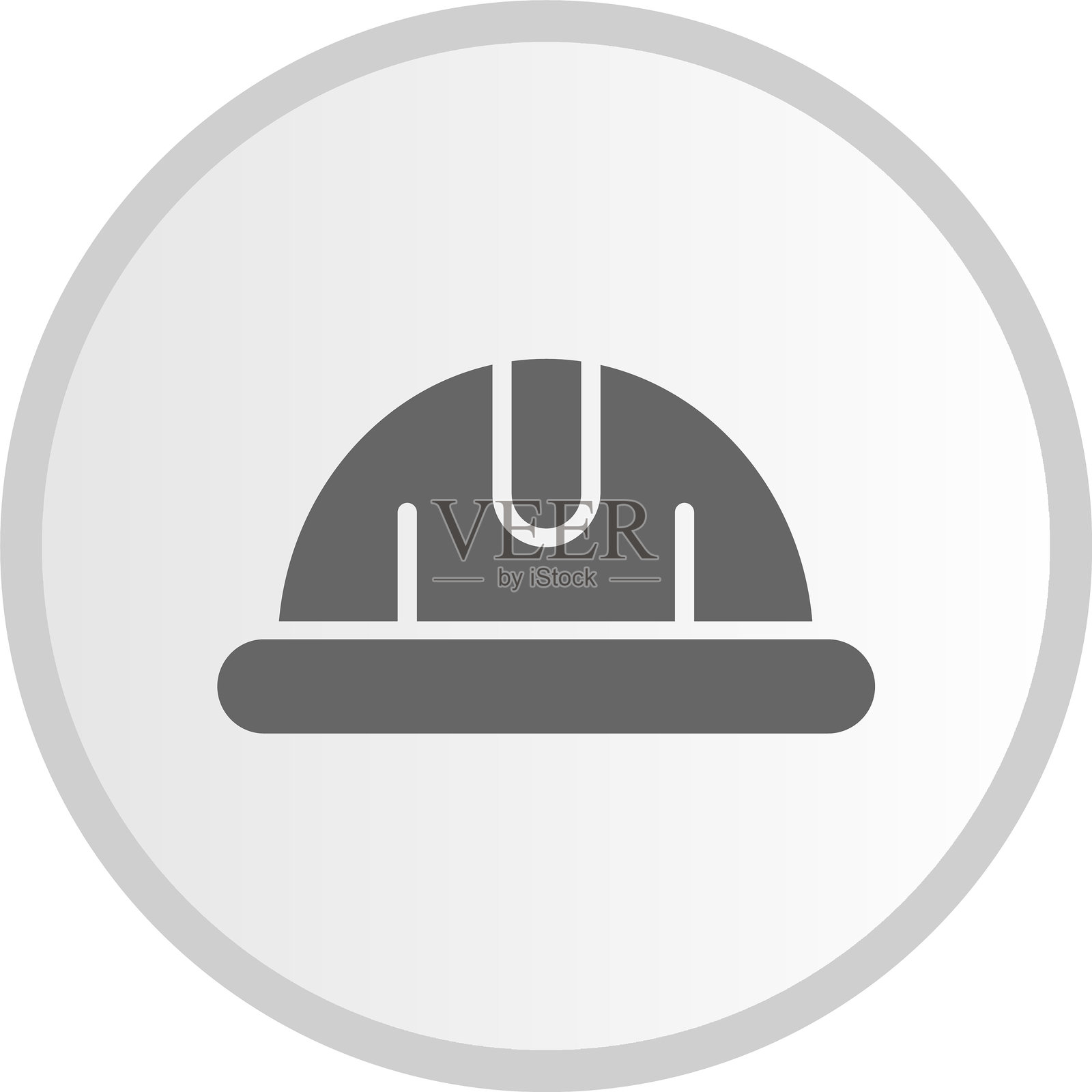 灰色头盔图标圆形插画图片素材