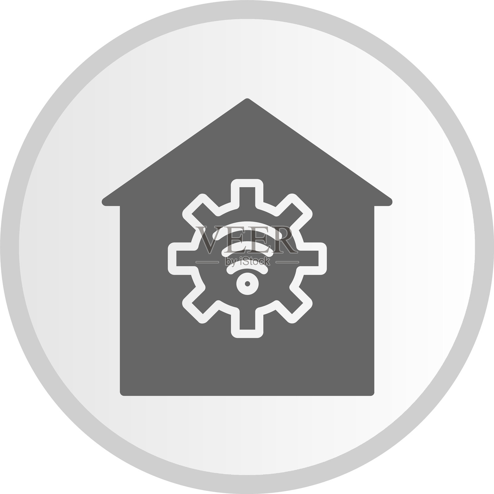 自动化图标圆形灰色图标插画图片素材