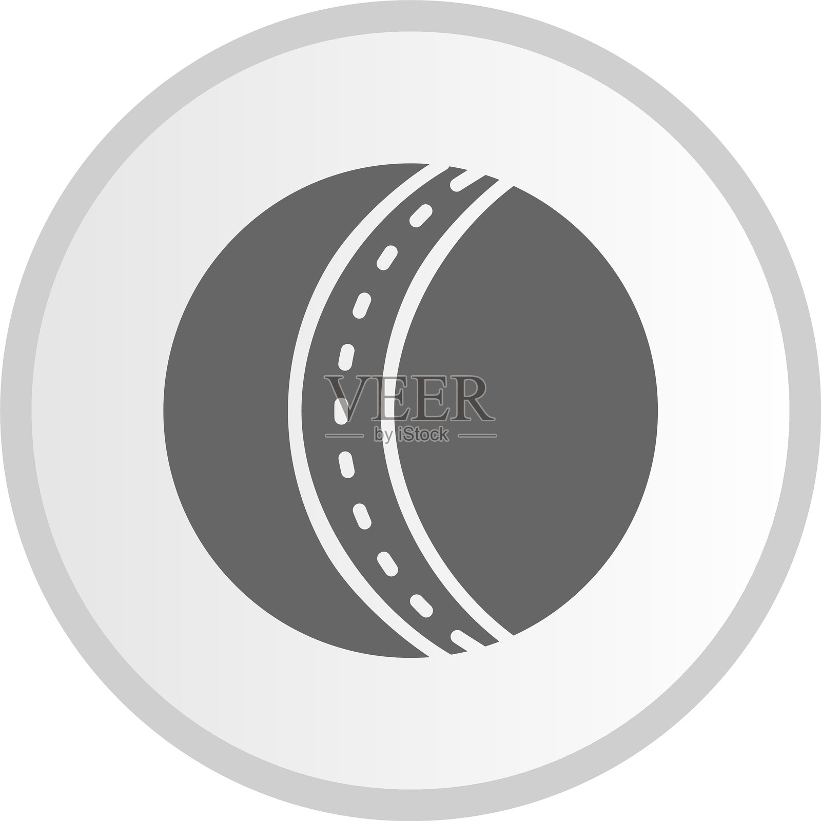 手球图标灰色圆形插画图片素材