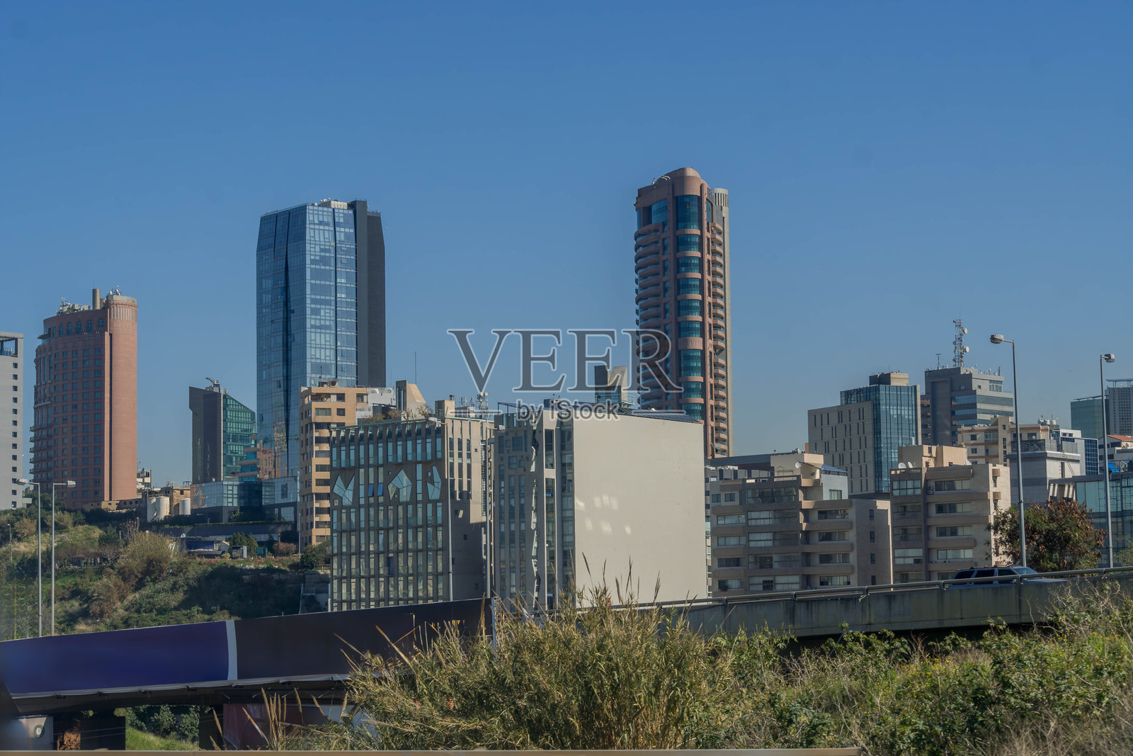 贝鲁特，黎巴嫩的首都，摩天大楼群照片摄影图片