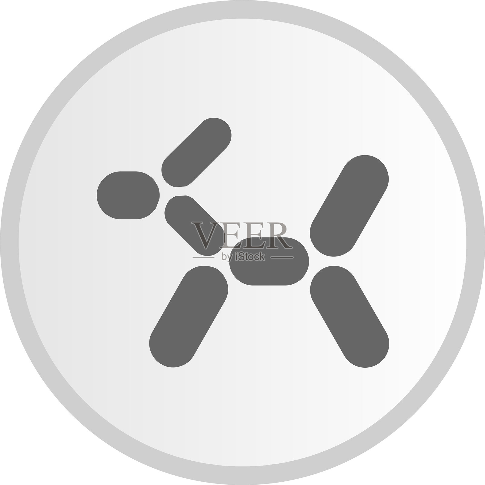 气球狗图形圆形灰色图标插画图片素材