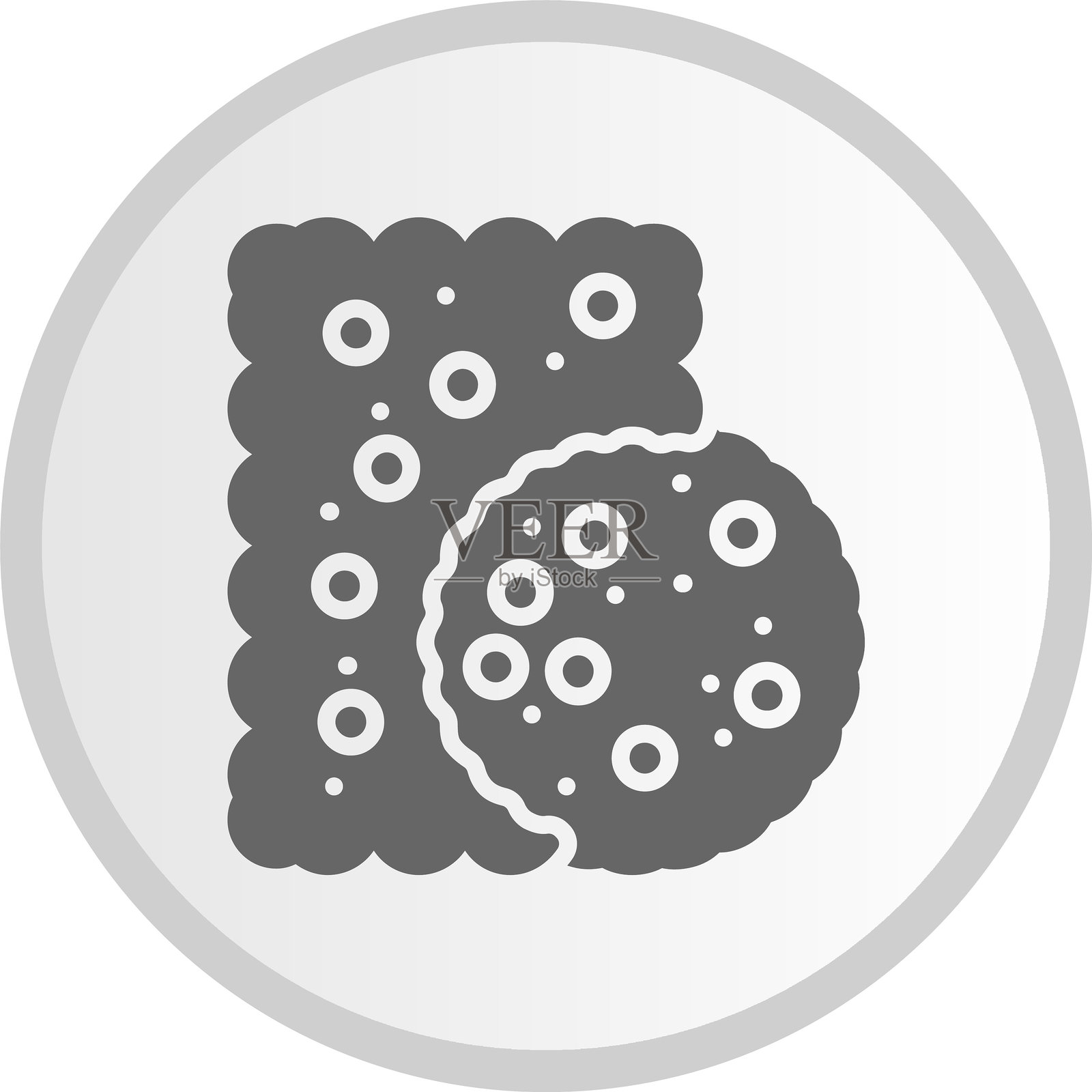 饼干图标圆形灰色图标照片摄影图片