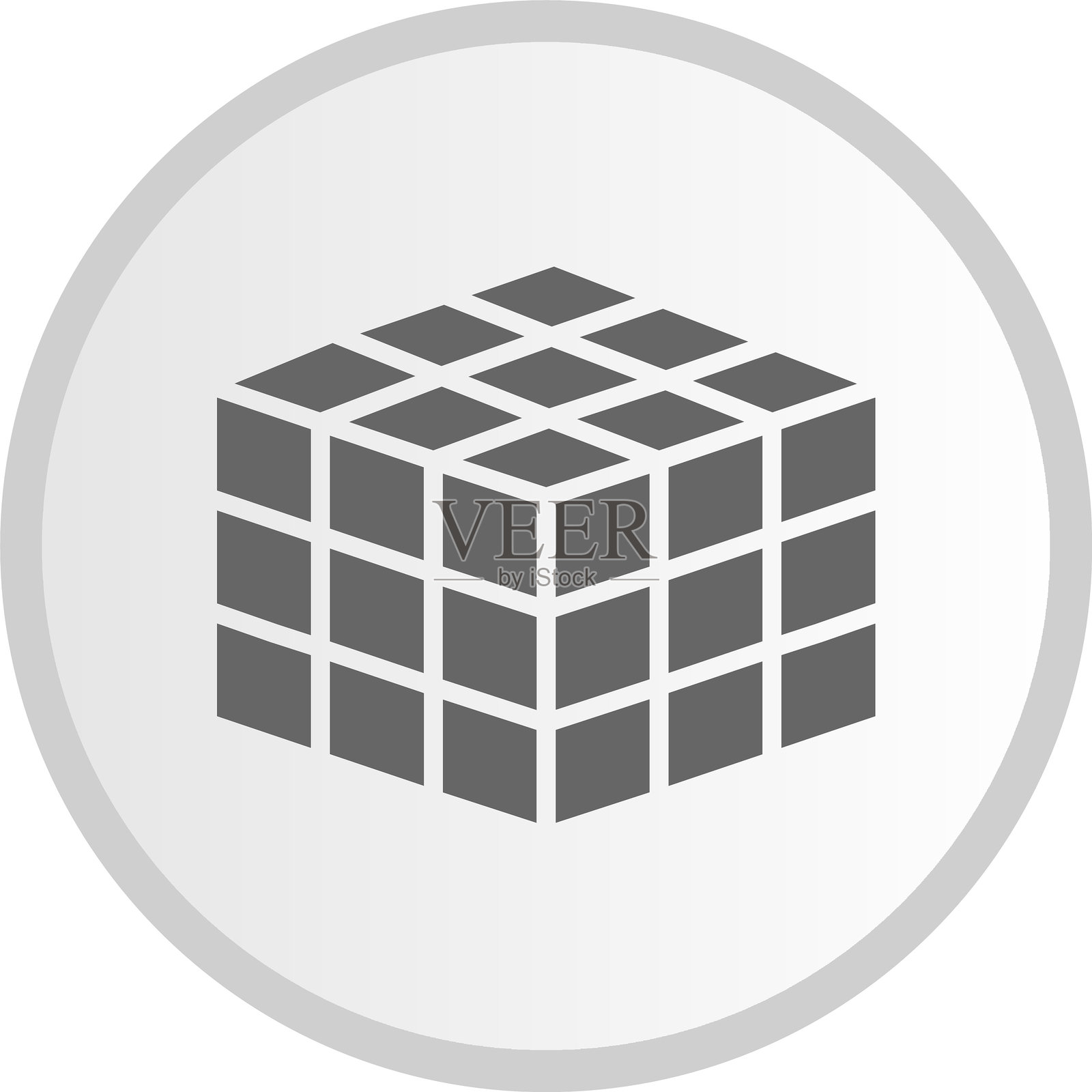 灰色图标的字形圆圈插画图片素材