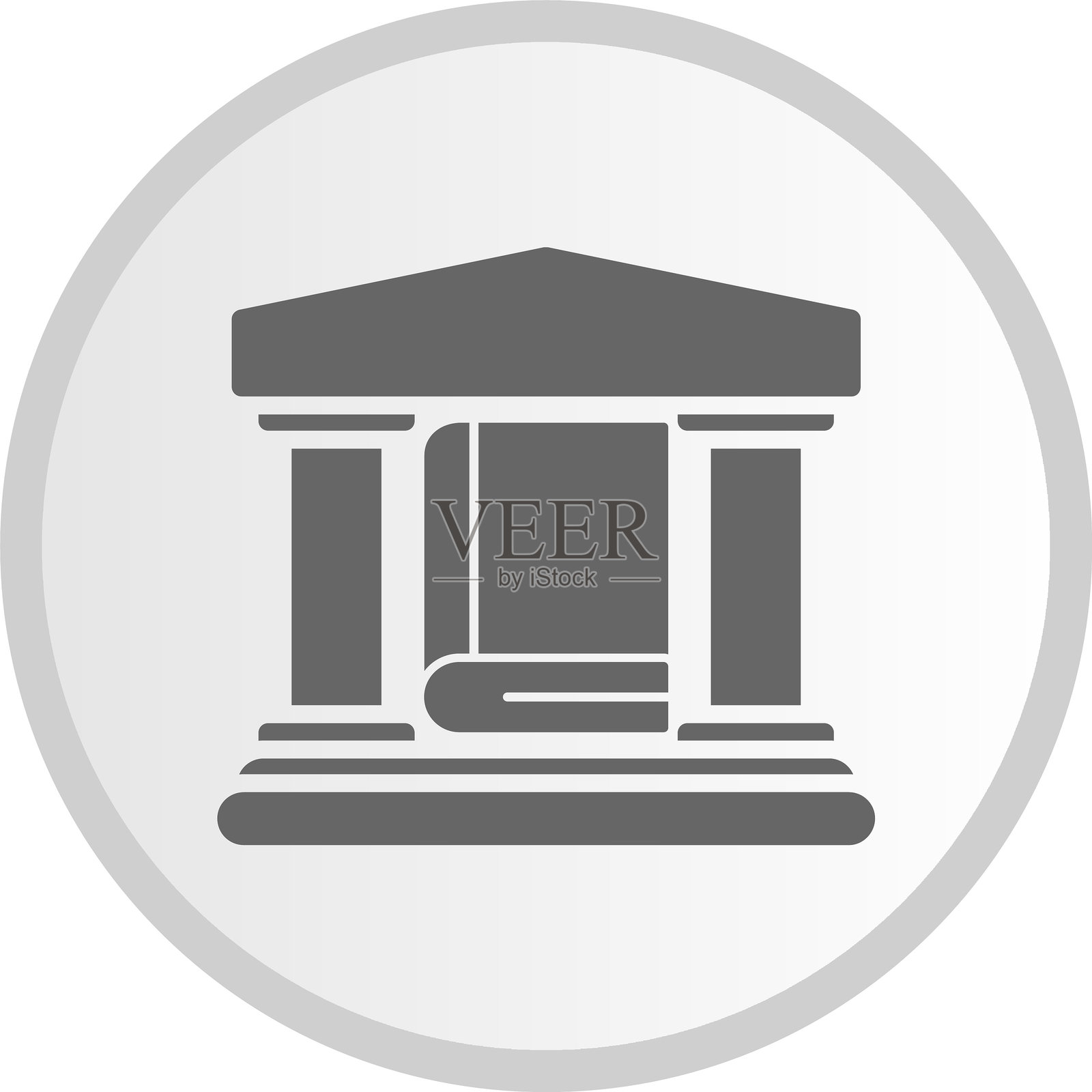 经典符号圆形灰色图标插画图片素材