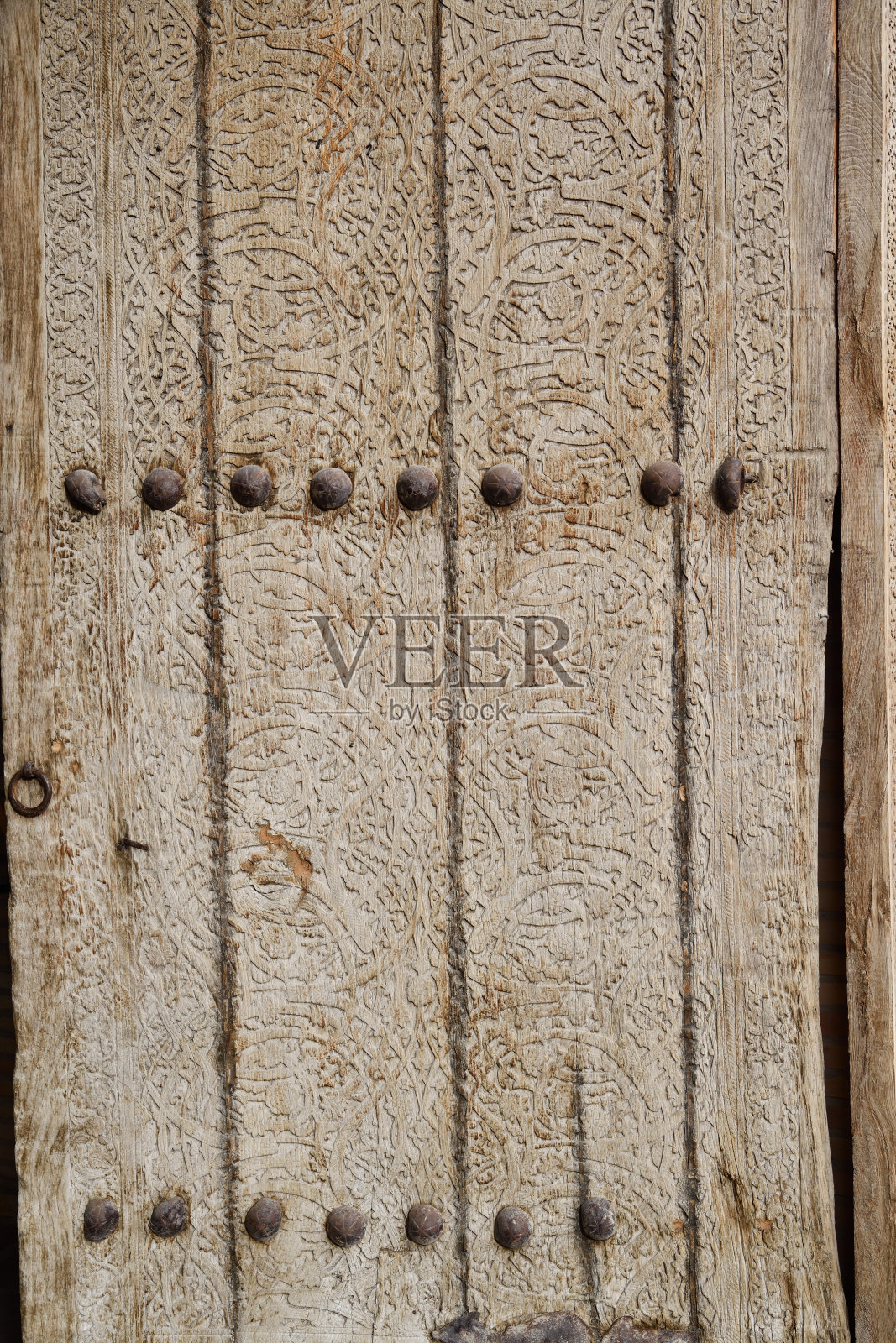 古老的木雕门。希瓦。乌兹别克斯坦照片摄影图片