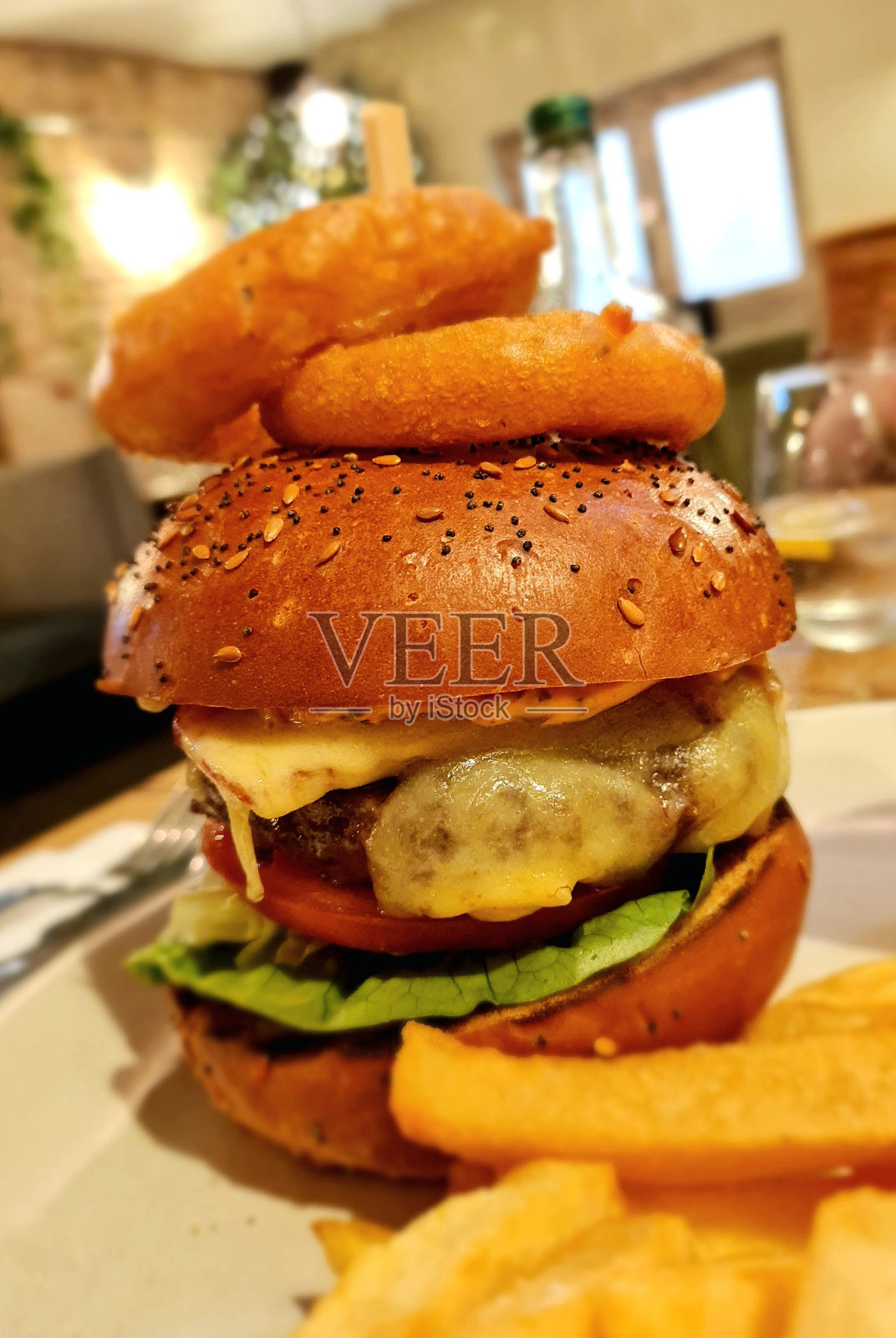 美食汉堡照片摄影图片