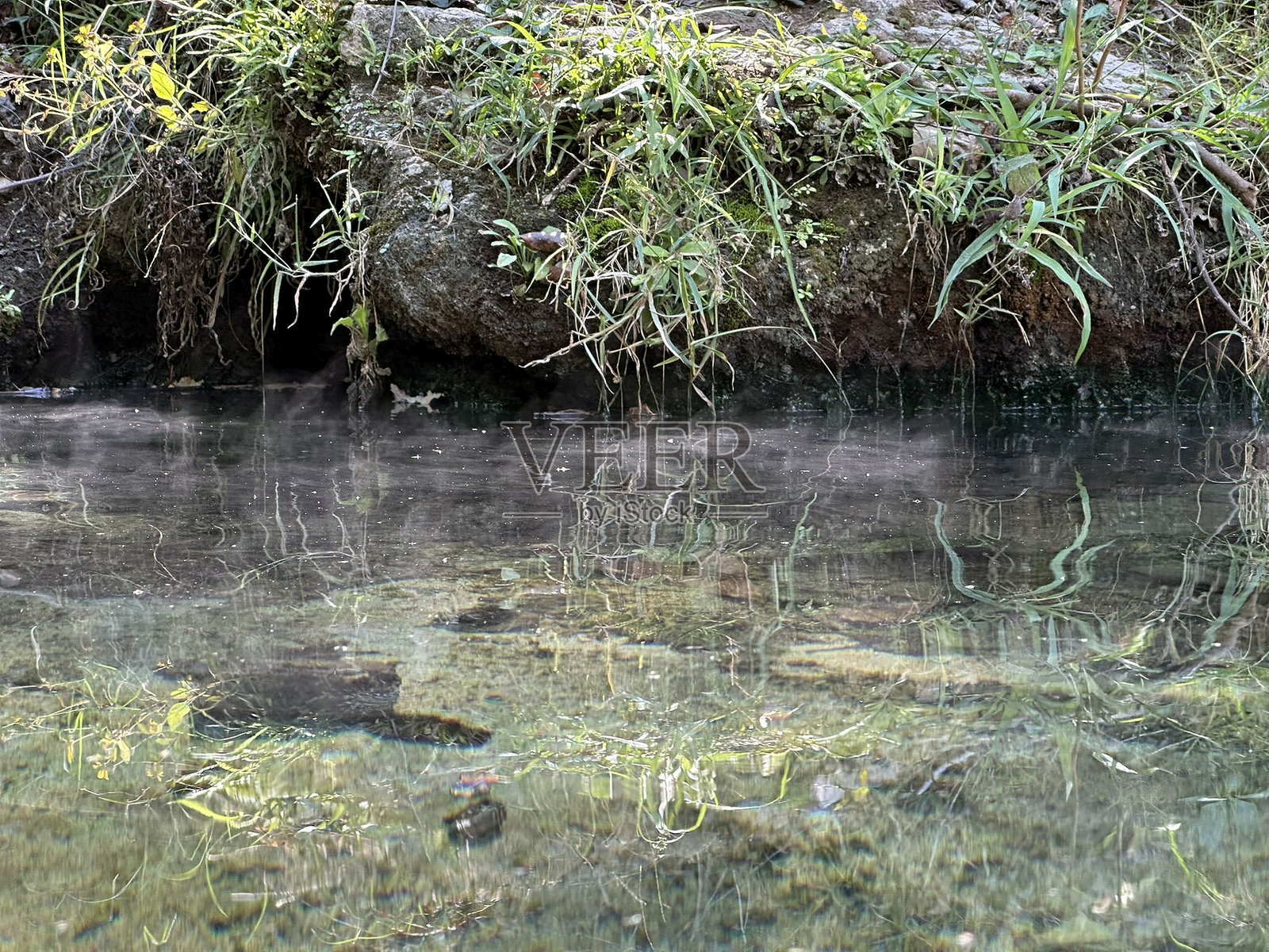 宁静溪流的倒影照片摄影图片