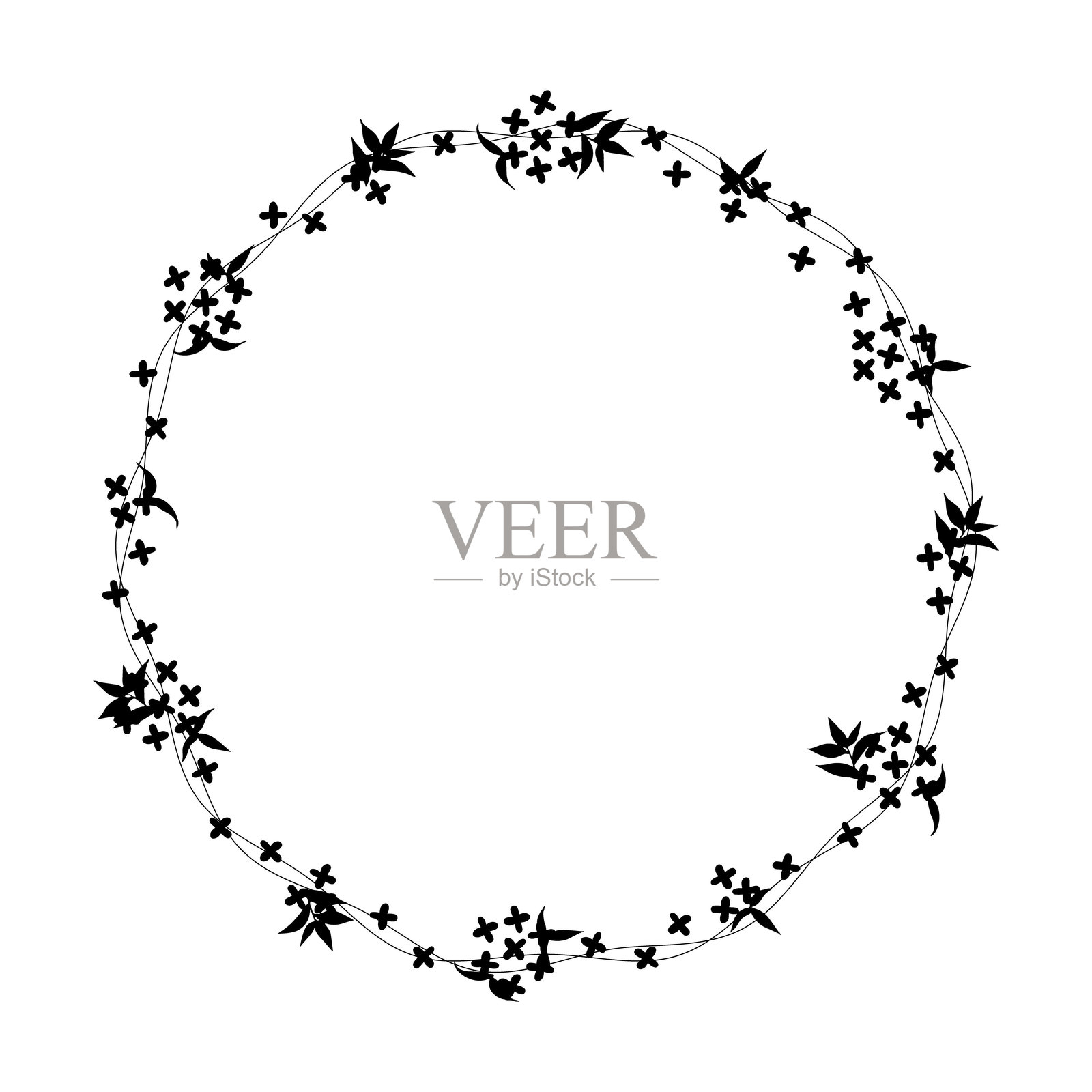 金桂的圆形轮廓插画图片素材