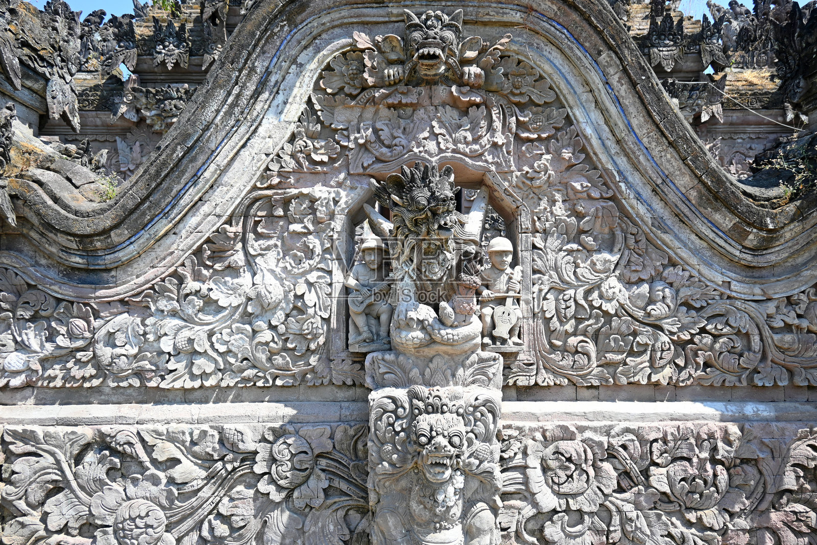 巴厘岛布勒伦县桑吉特村独特而古老的稻米女神贝吉庙照片摄影图片