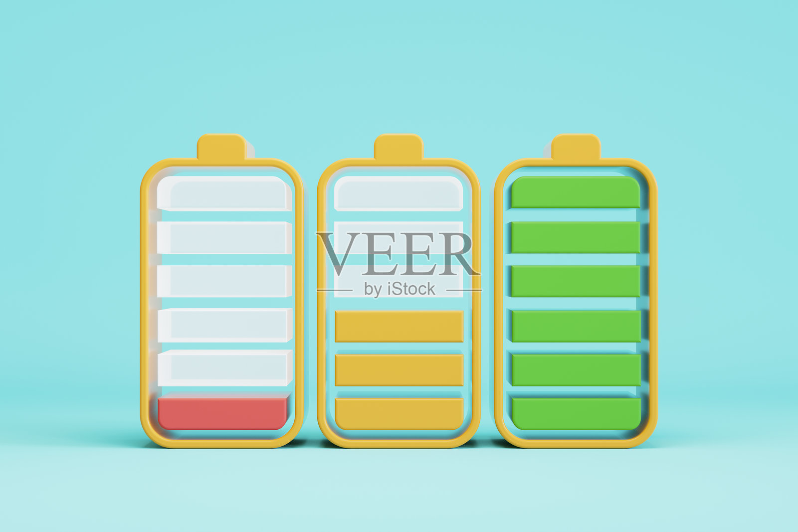 蓝色背景上的电池。可持续资源，电动车电池。照片摄影图片