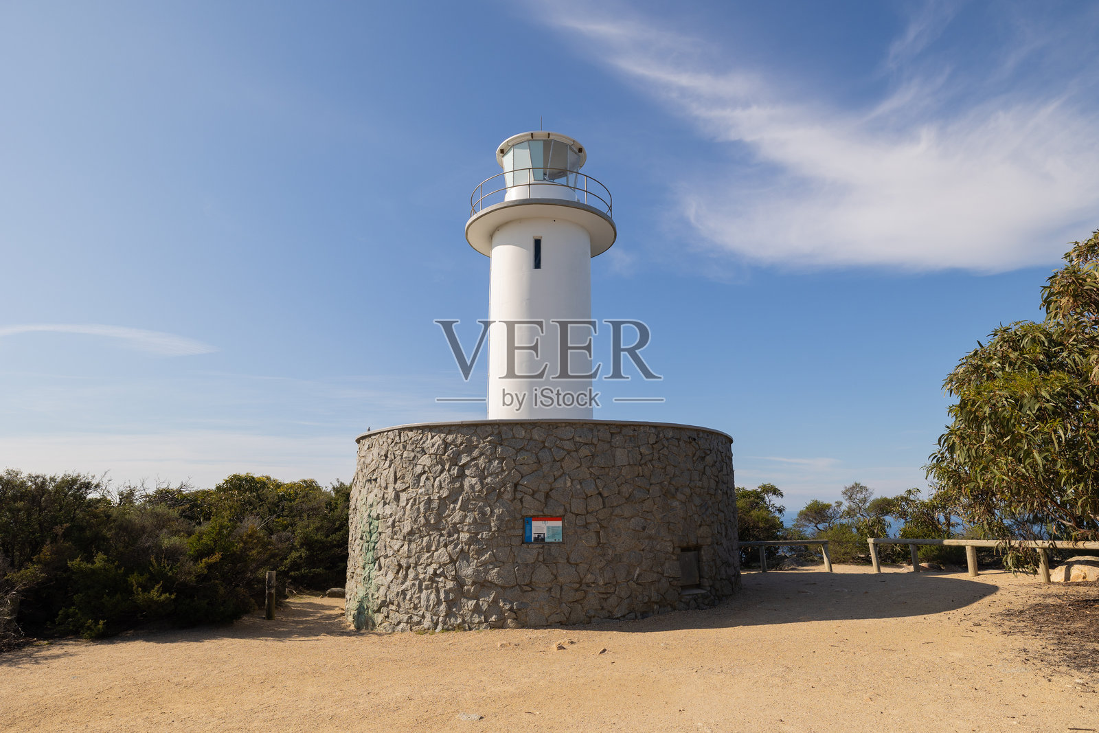 塔斯马尼亚弗雷西内国家公园的凯普图维尔灯塔美景照片摄影图片