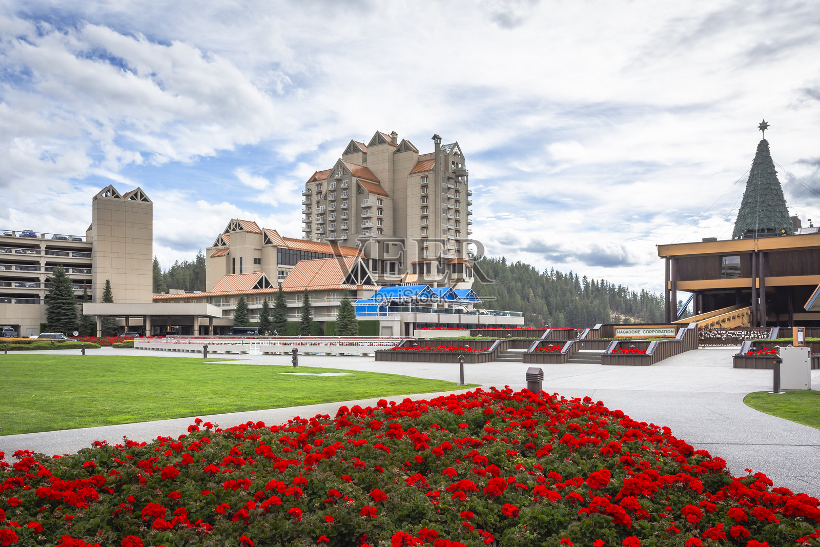 湖边CDA豪华酒店的美丽建筑照片摄影图片
