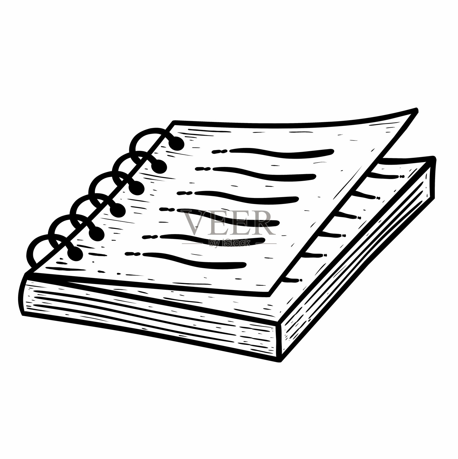 笔记本在白色背景上孤立展示照片摄影图片