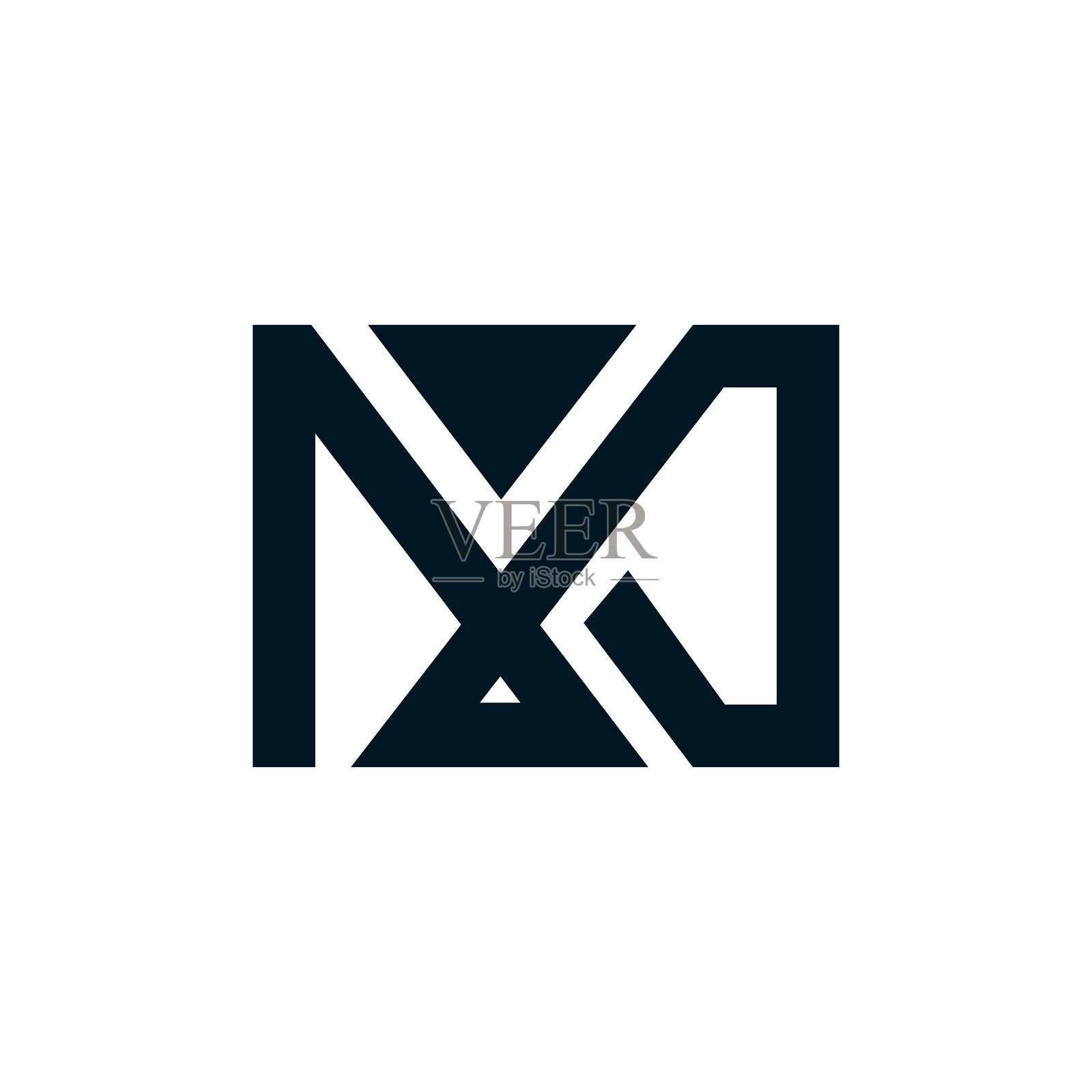 现代简约独特的字母M标志设计理念插画图片素材