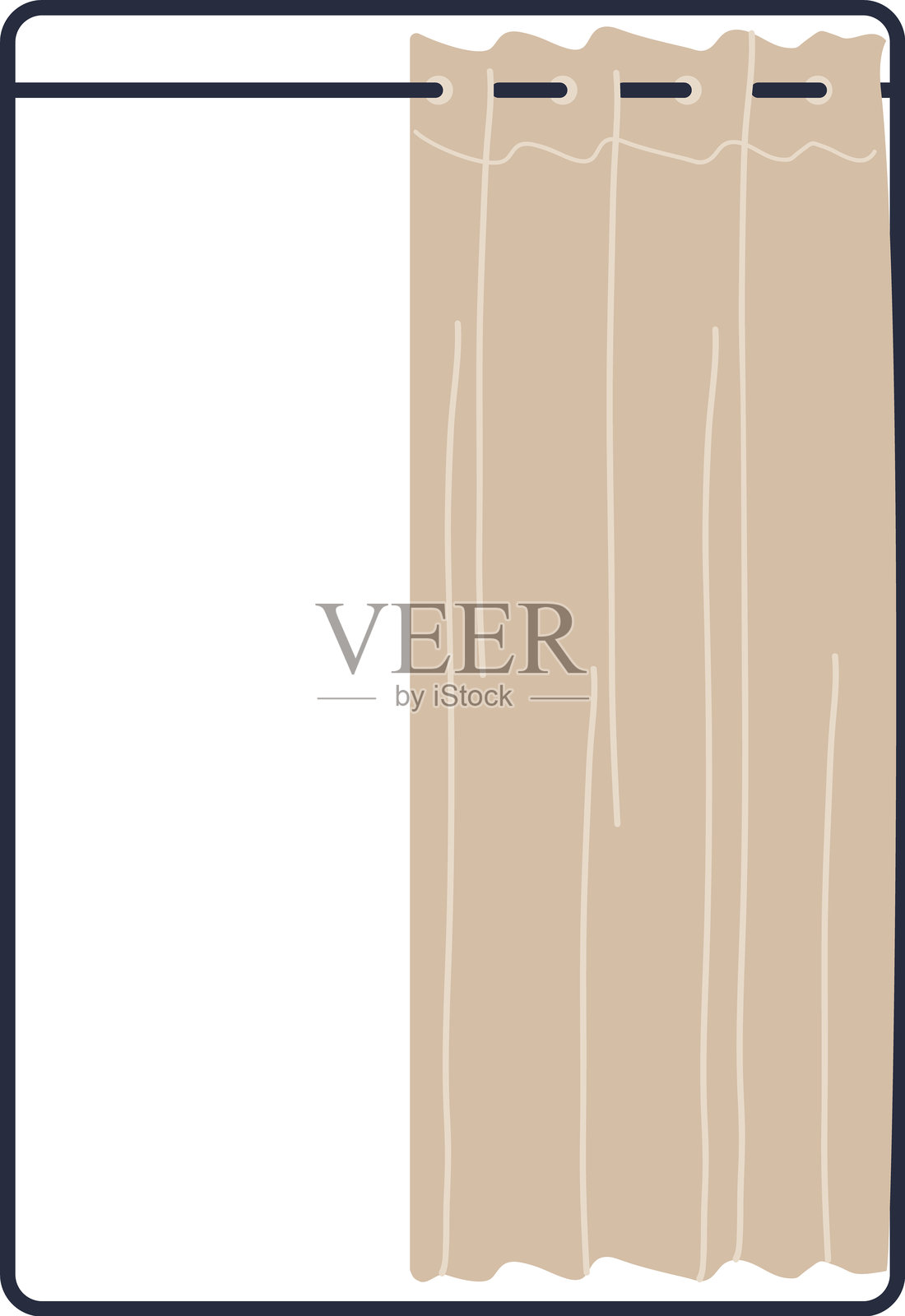 时尚店内女性服装购物元素插画图片素材