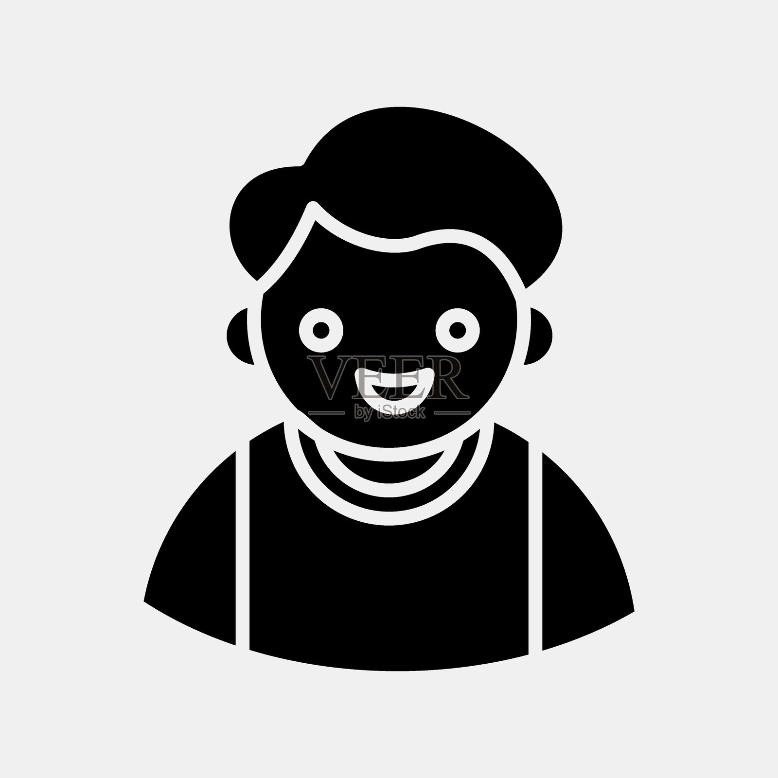 学校男孩图标。学校和教育元素。图标采用图形风格。适合用于印刷品、海报、标志、广告、信息图表等。插画图片素材