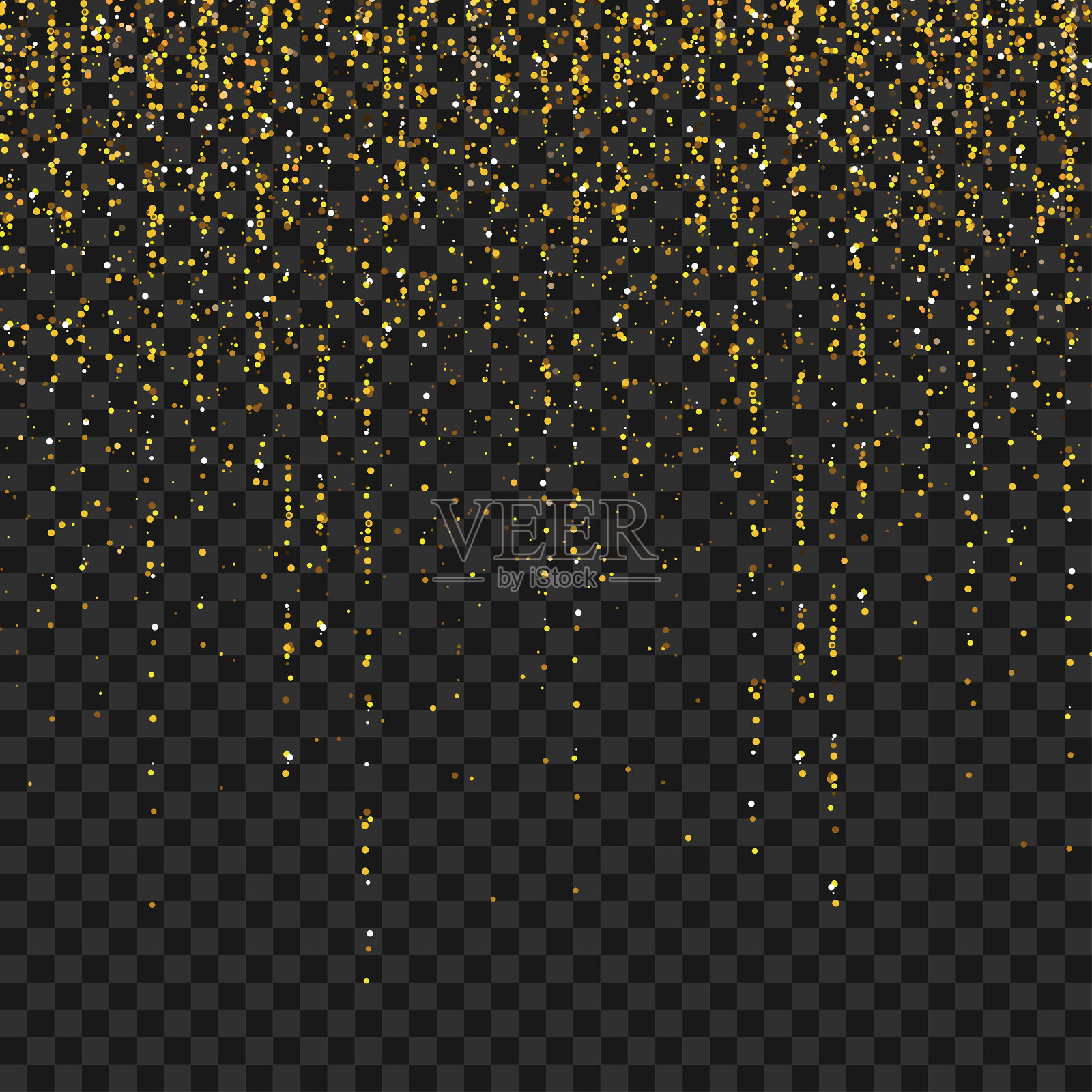 金色闪耀的掉落亮片新年圣诞闪烁灯光矢量背景设计插画图片素材