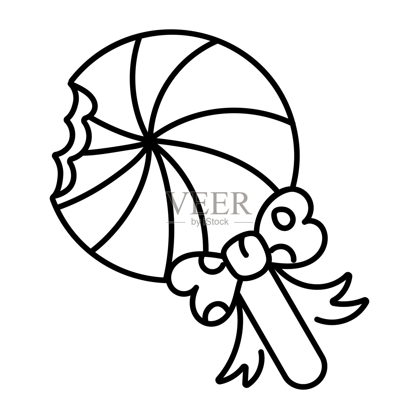 手绘的甜美棒棒糖图标插画图片素材