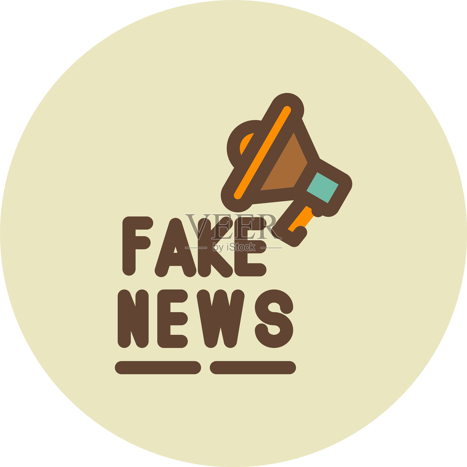 假新闻图标插画图片素材