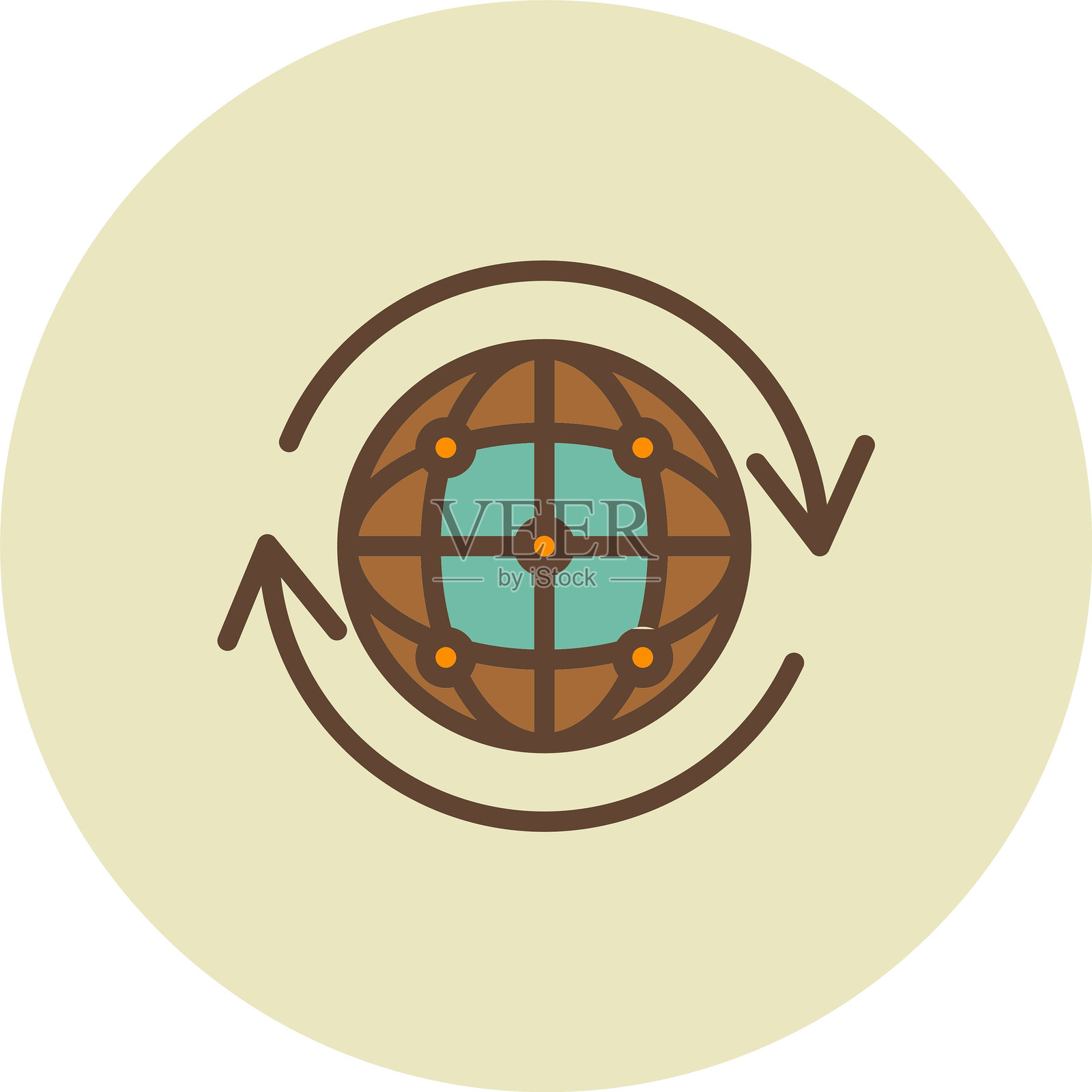 全球图标插画图片素材